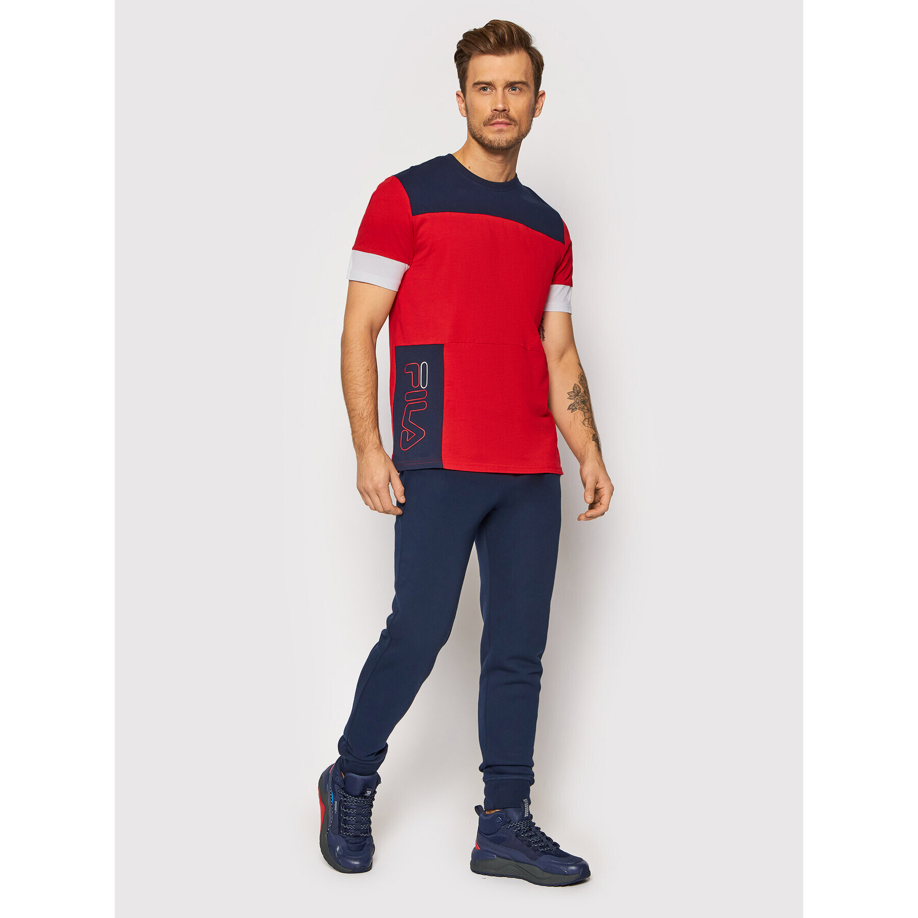 Fila T-Shirt Pagan Blocked 683456 Barevná Regular Fit - Pepit.cz