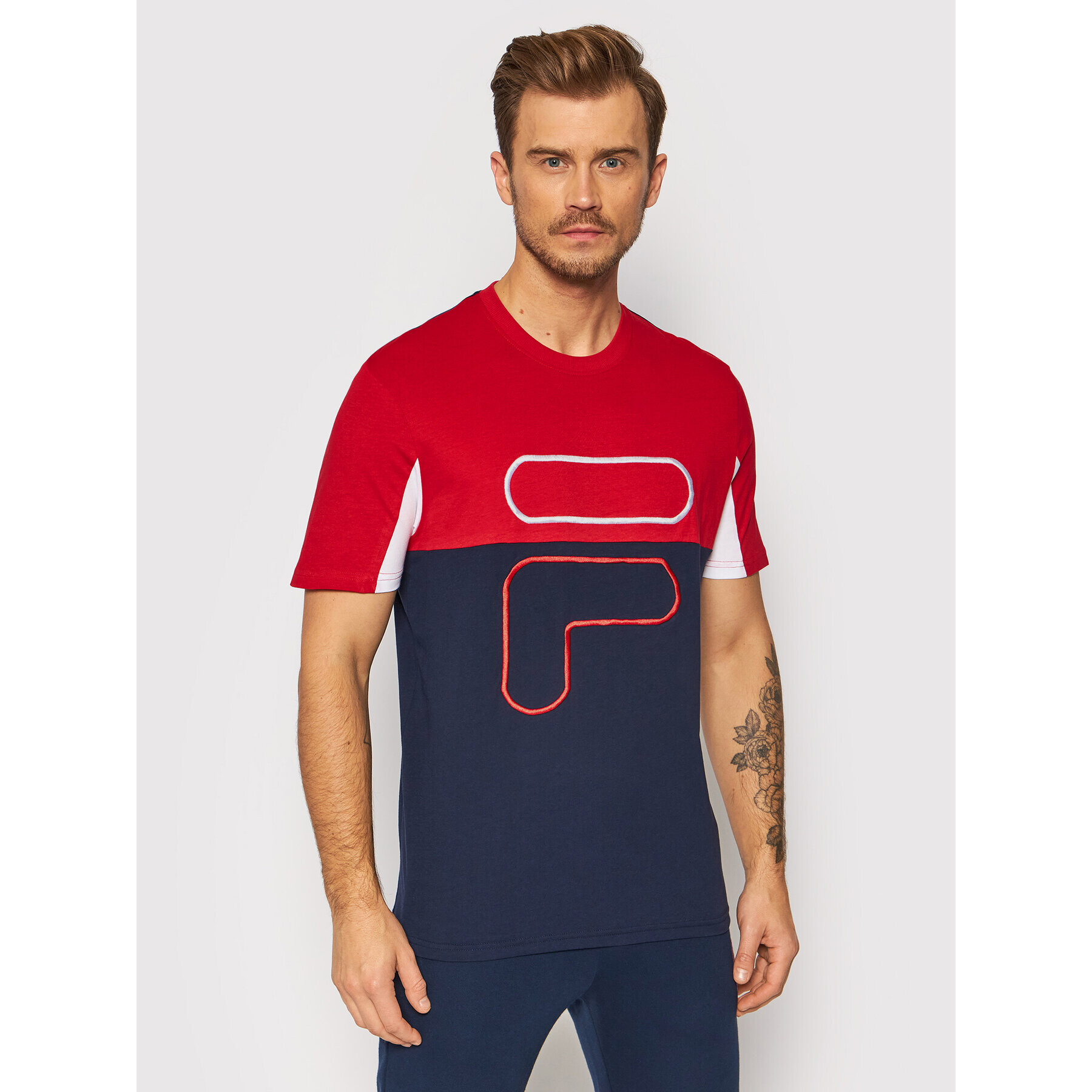 Fila T-Shirt Paton Blocked 683451 Barevná Regular Fit - Pepit.cz