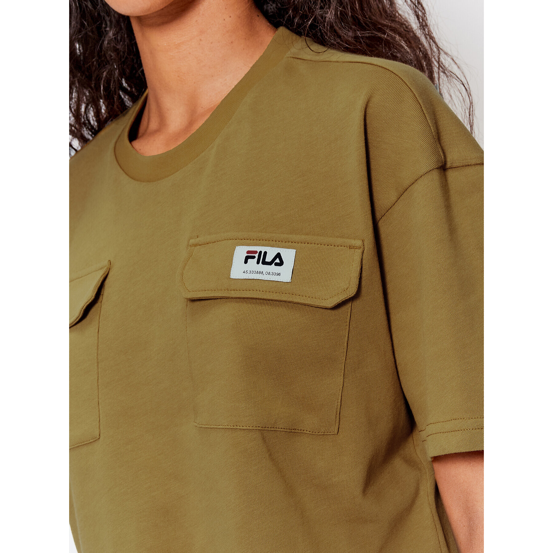 Fila T-Shirt Tallinn FAW0006 Hnědá Oversize - Pepit.cz