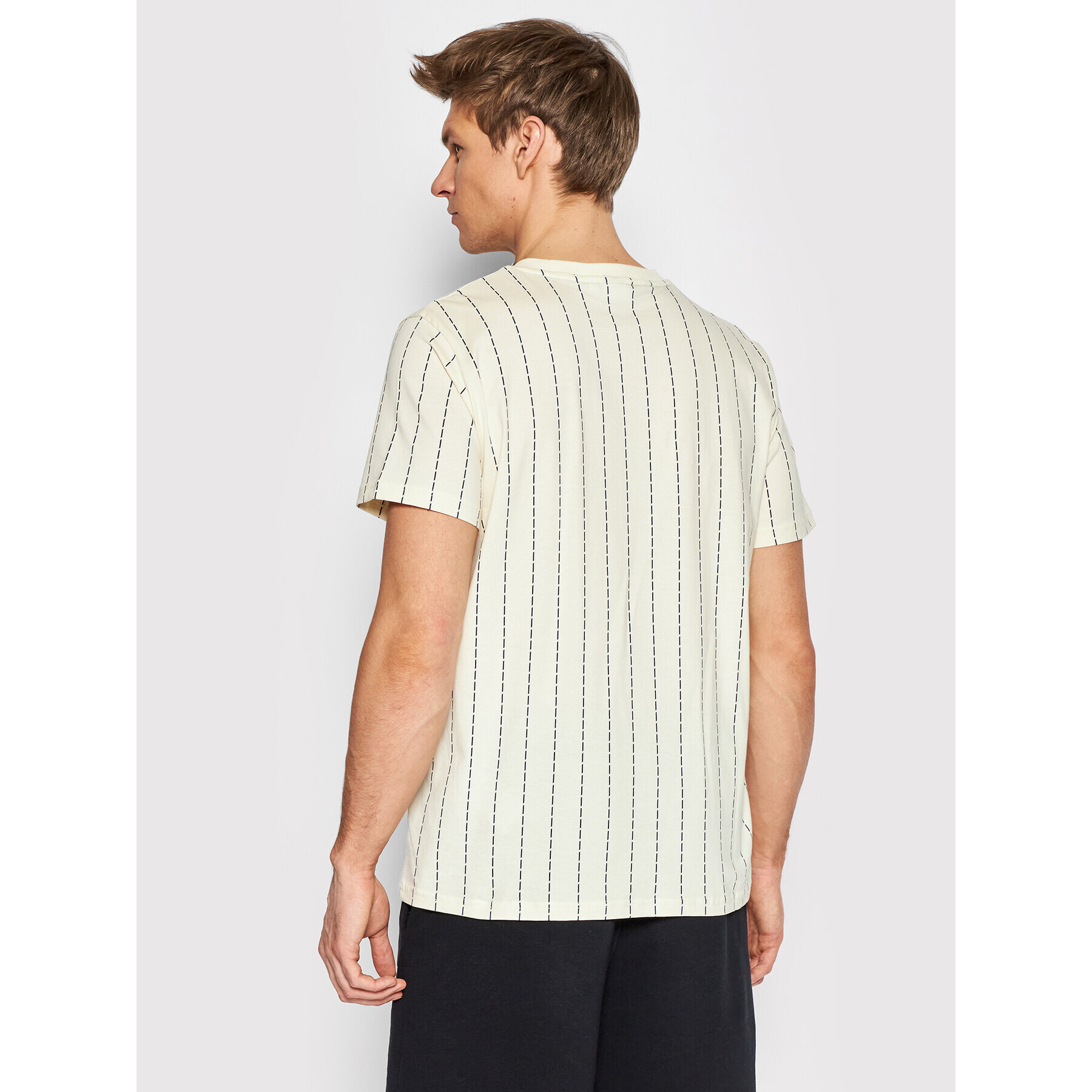 Fila T-Shirt Tanum Pinstripe FAM0027 Žlutá Regular Fit - Pepit.cz