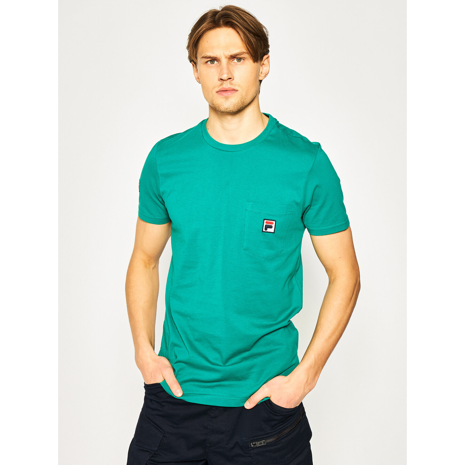 Fila T-Shirt Taren 687714 Zelená Regular Fit - Pepit.cz