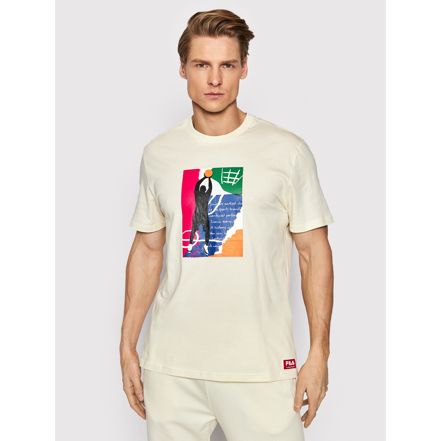 Fila T-Shirt Teslic FAM0009 Žlutá Regular Fit - Pepit.cz