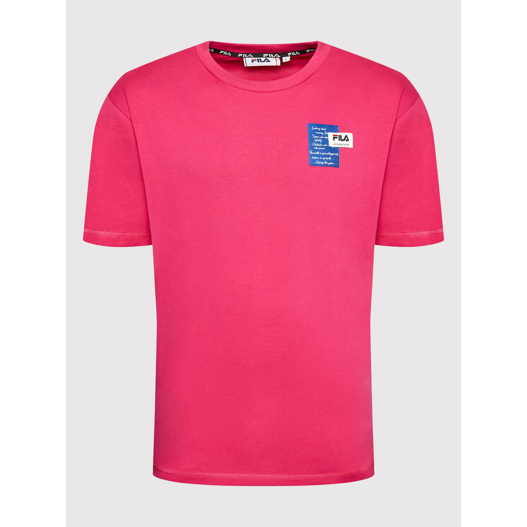 Fila T-Shirt Trabzon FAM0005 Růžová Relaxed Fit - Pepit.cz