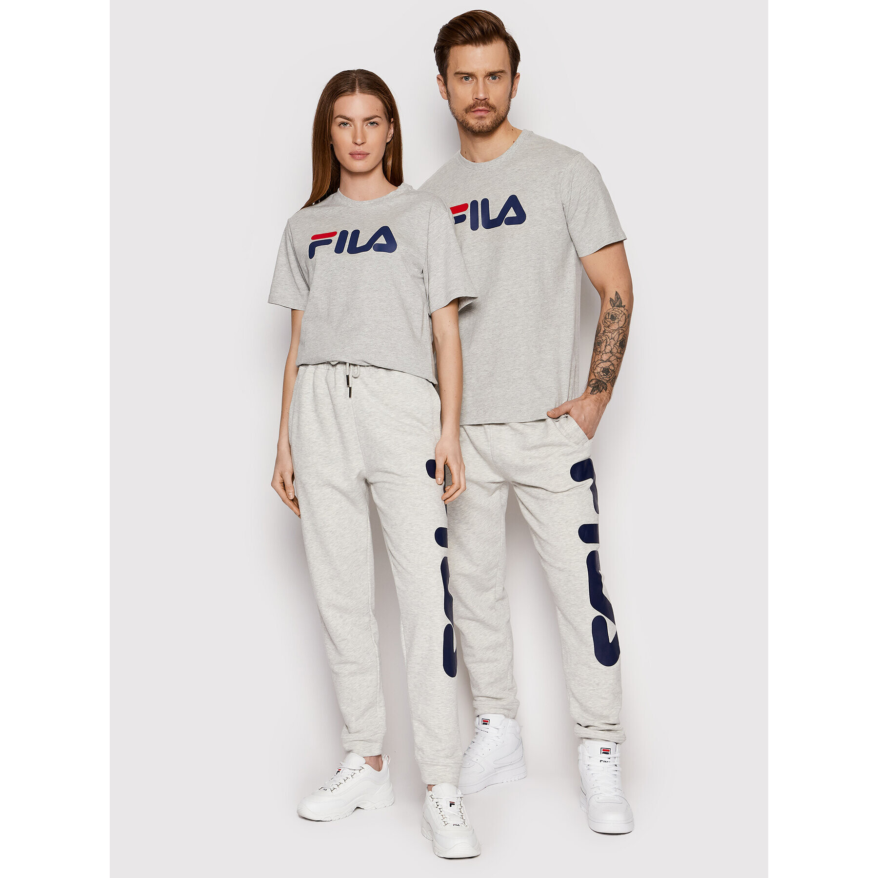 Fila T-Shirt Unisex Bellano FAU0067 Šedá Regular Fit - Pepit.cz