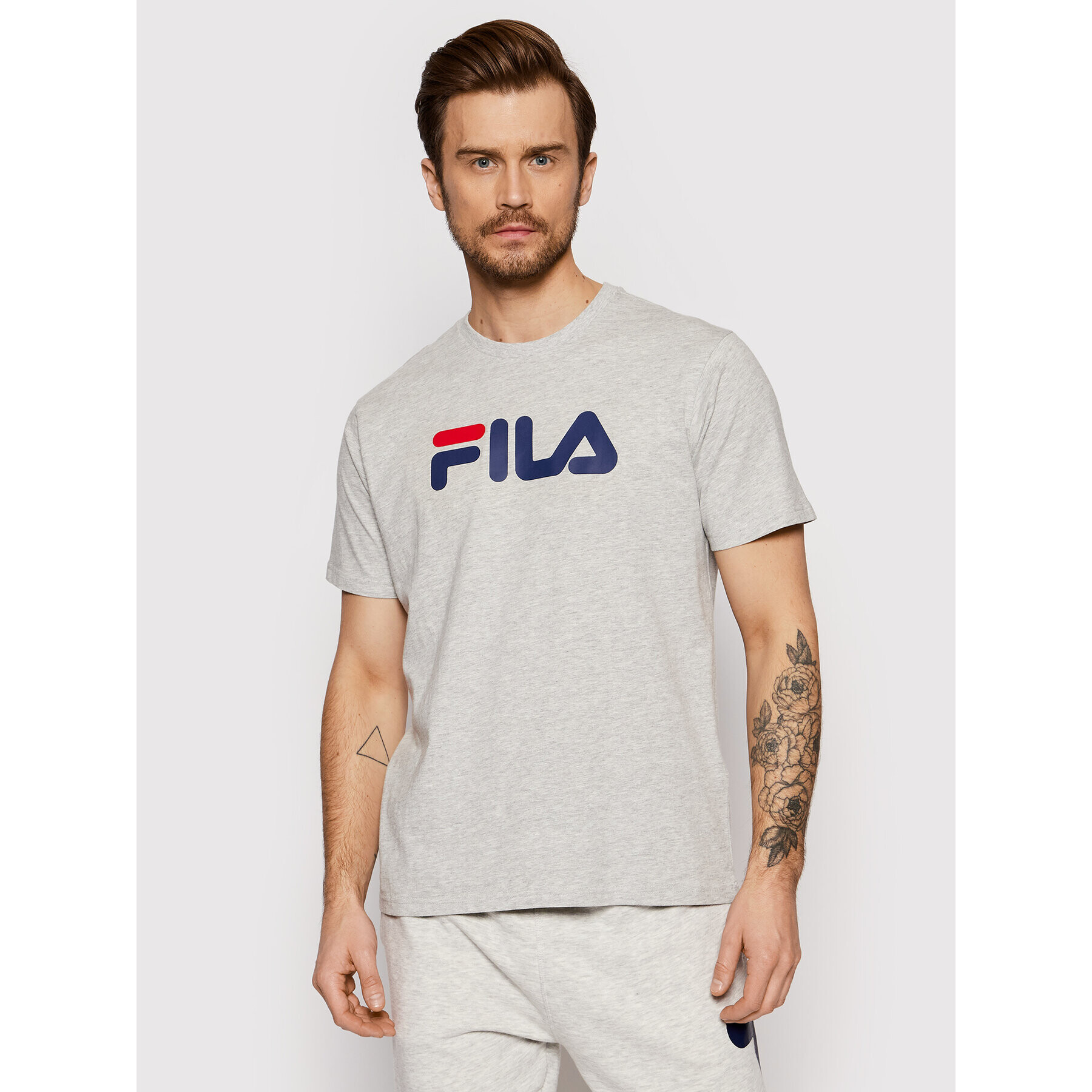 Fila T-Shirt Unisex Bellano FAU0067 Šedá Regular Fit - Pepit.cz