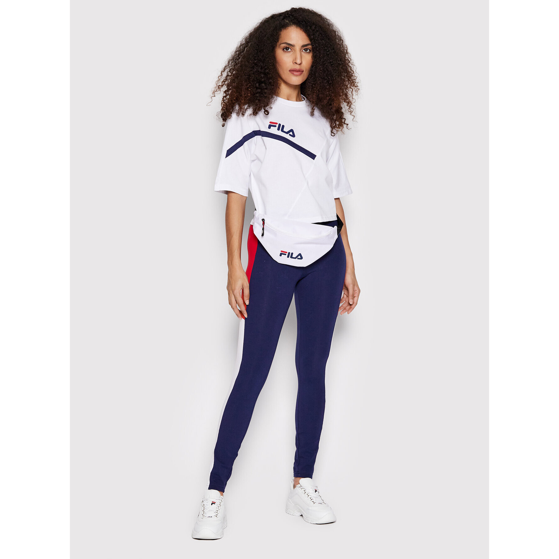 Fila T-Shirt Zug FAW0156 Bílá Cropped Fit - Pepit.cz