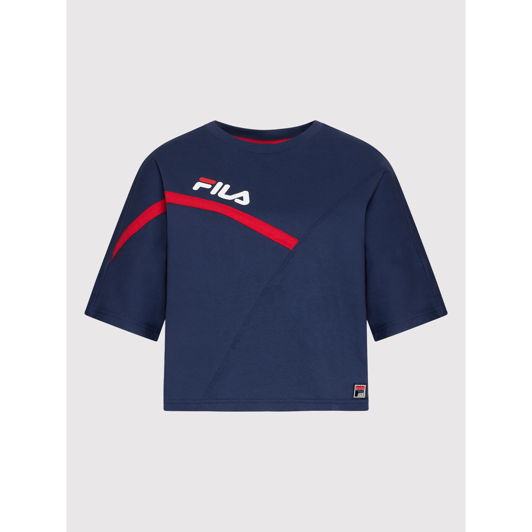 Fila T-Shirt Zug FAW0156 Tmavomodrá Cropped Fit - Pepit.cz