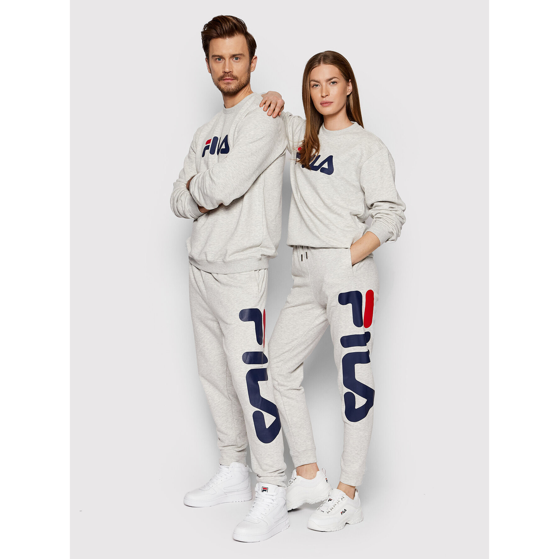 Fila Teplákové kalhoty Unisex Bronte AU0069 Šedá Regular Fit - Pepit.cz