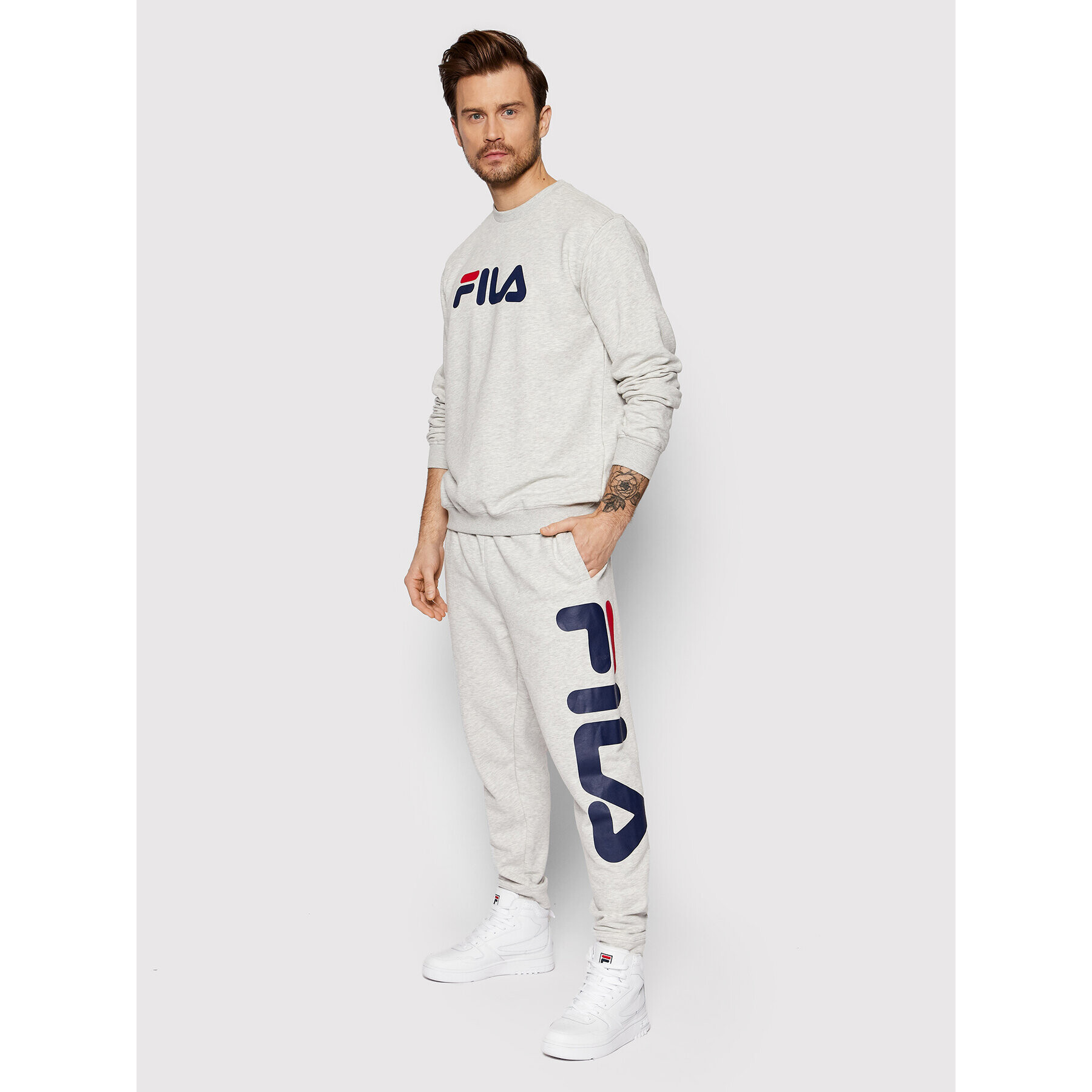 Fila Teplákové kalhoty Unisex Bronte AU0069 Šedá Regular Fit - Pepit.cz