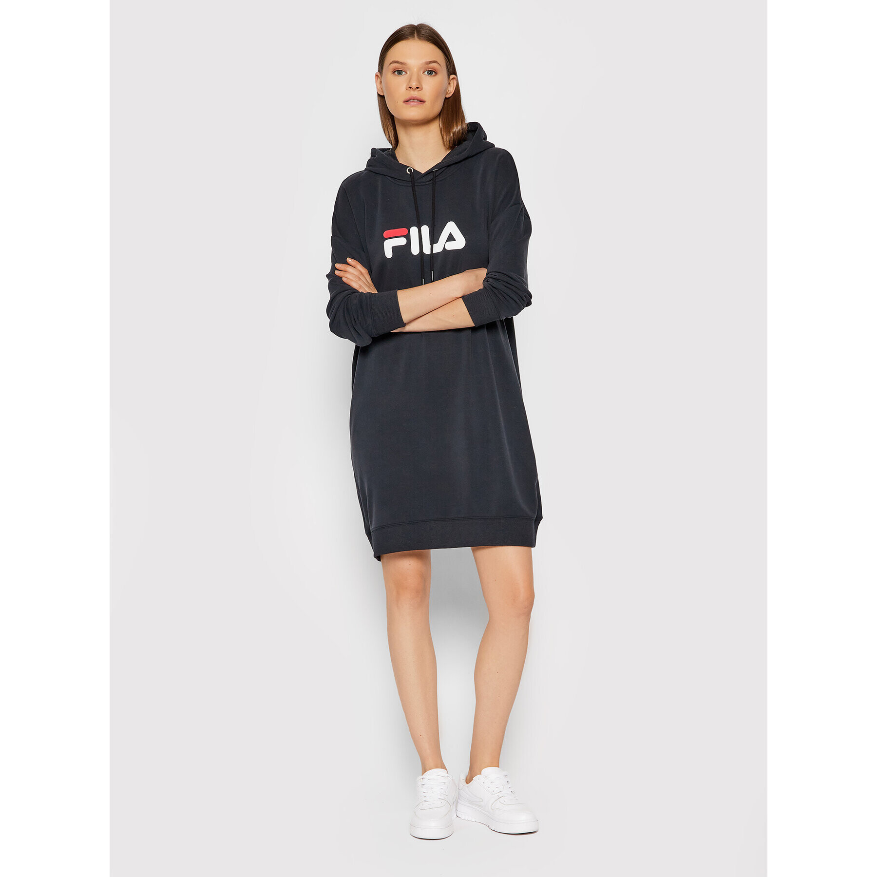 Fila Úpletové šaty Elish 688928 Černá Oversize - Pepit.cz