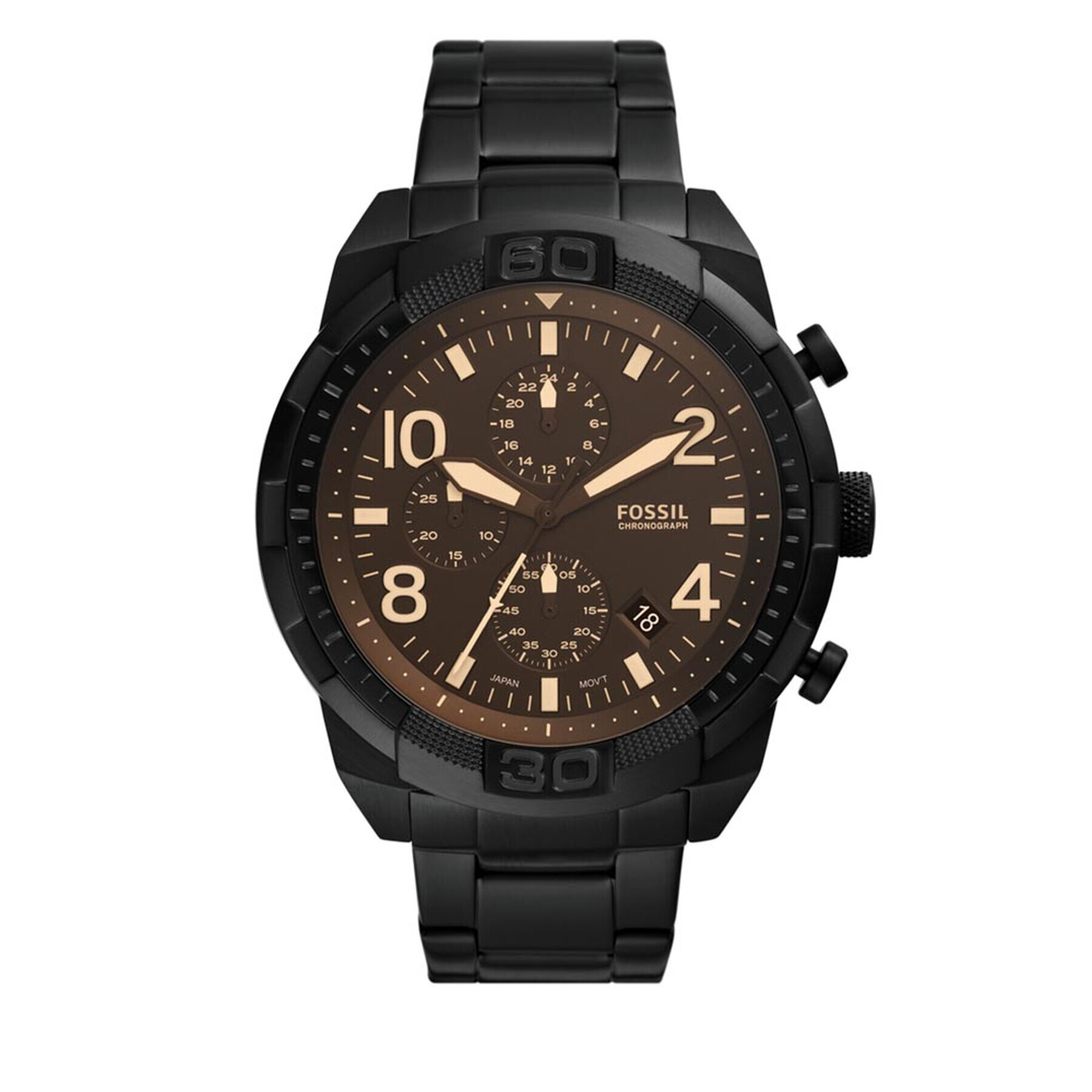 Fossil Hodinky Bronson Chronograph FS5876 Černá - Pepit.cz