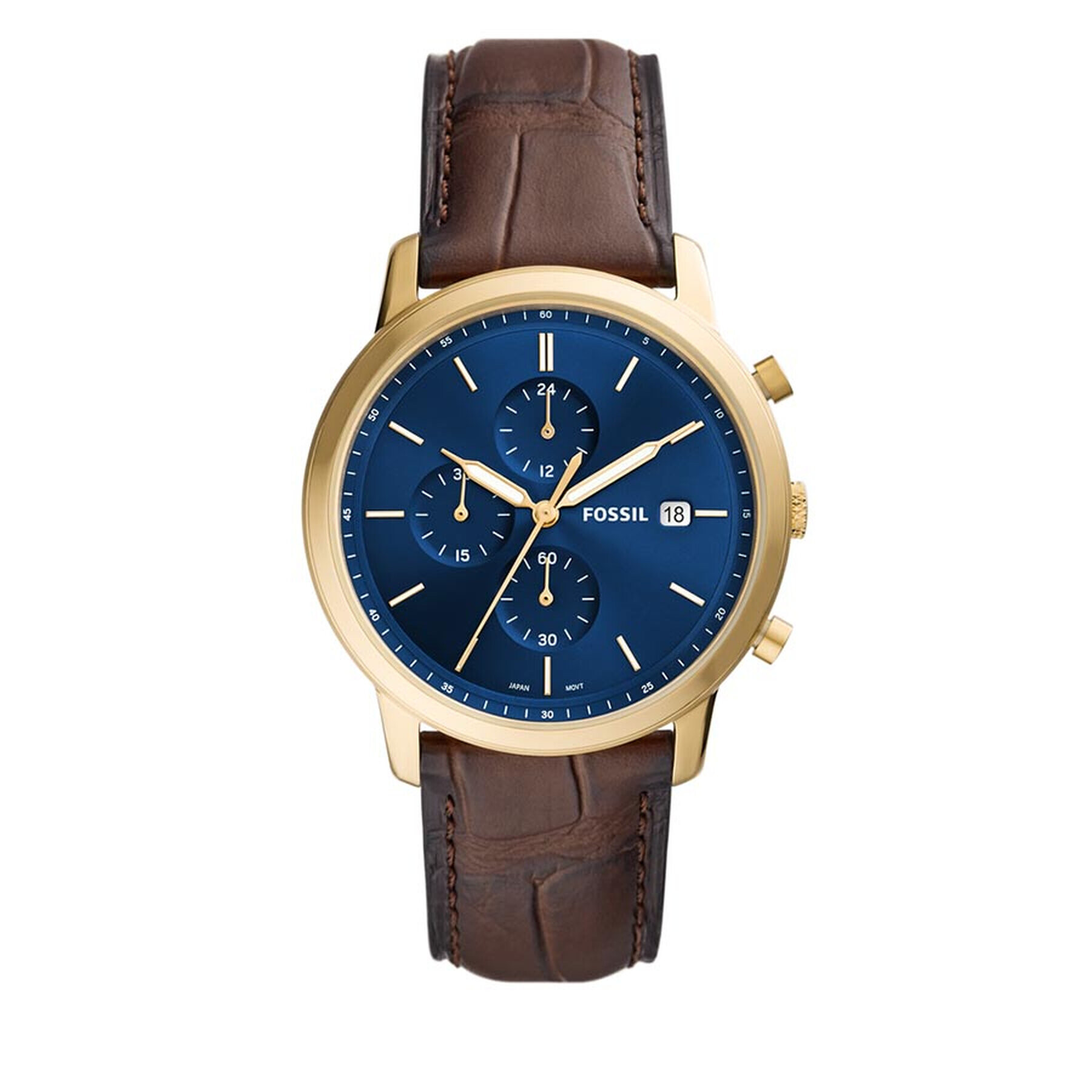 Fossil Hodinky Minimalist Chronograph FS5942 Hnědá - Pepit.cz