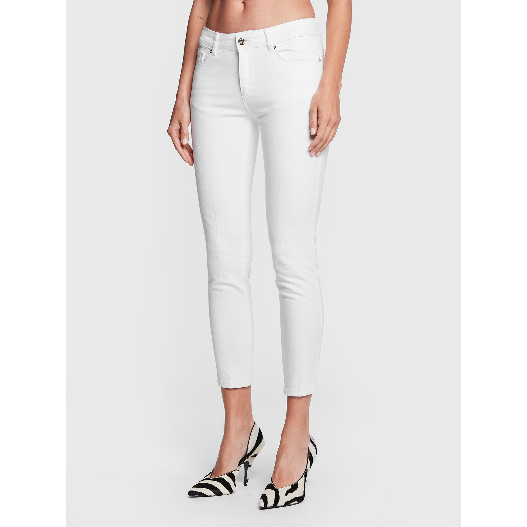 Fracomina Jeansy FP23SV8000W50101 Bílá Skinny Fit - Pepit.cz