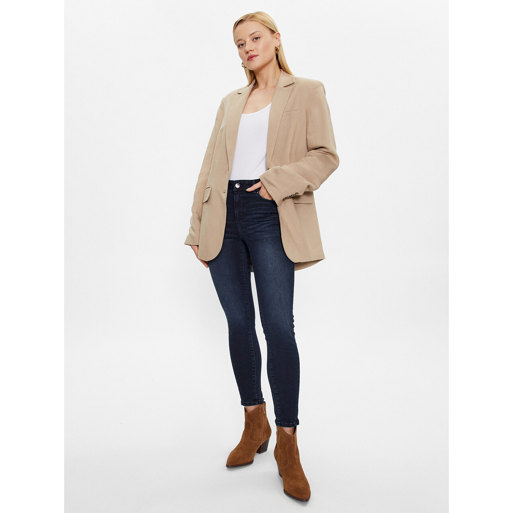 Fracomina Jeansy FP23WV8000D40802 Tmavomodrá Slim Fit - Pepit.cz