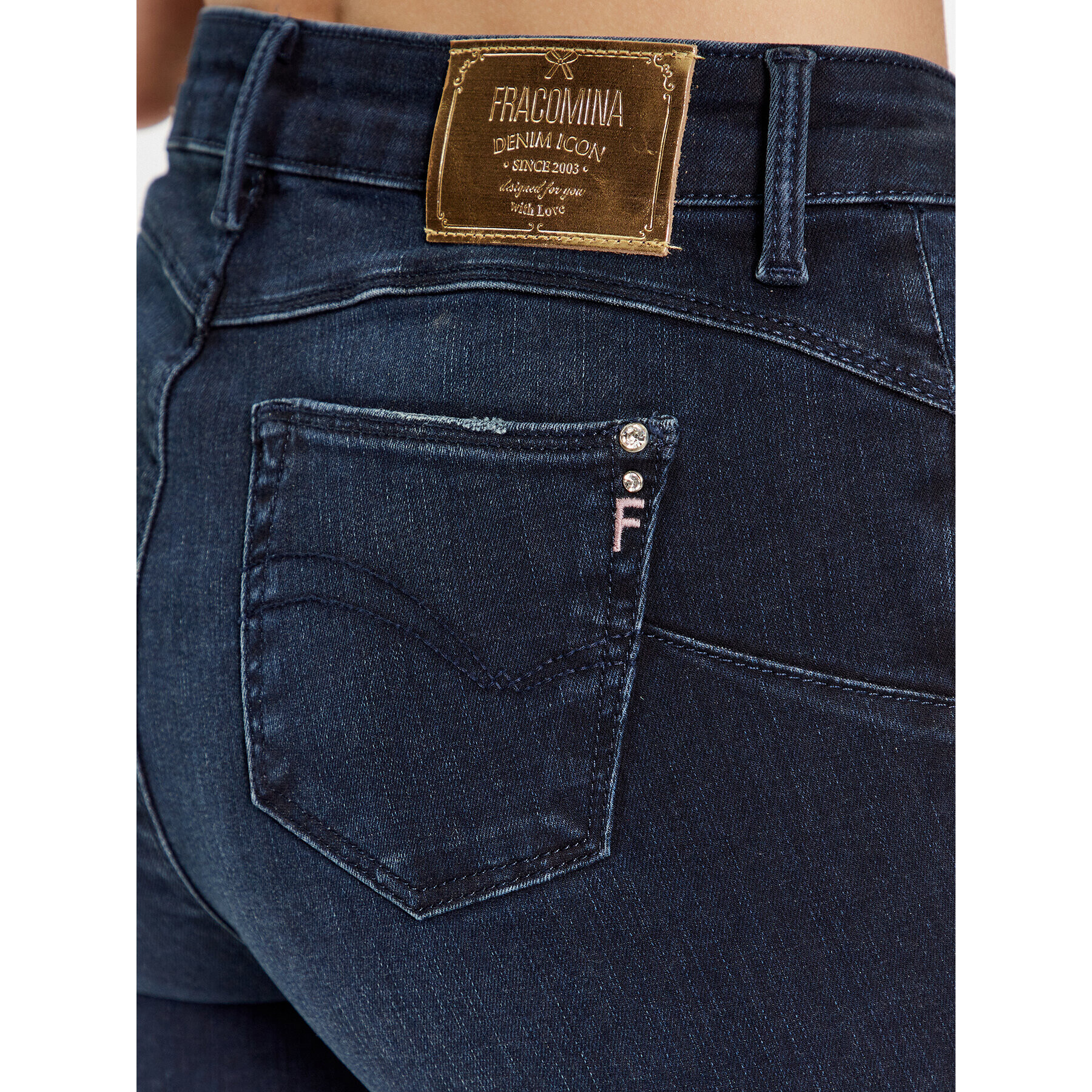 Fracomina Jeansy FP23WV8000D40802 Tmavomodrá Slim Fit - Pepit.cz