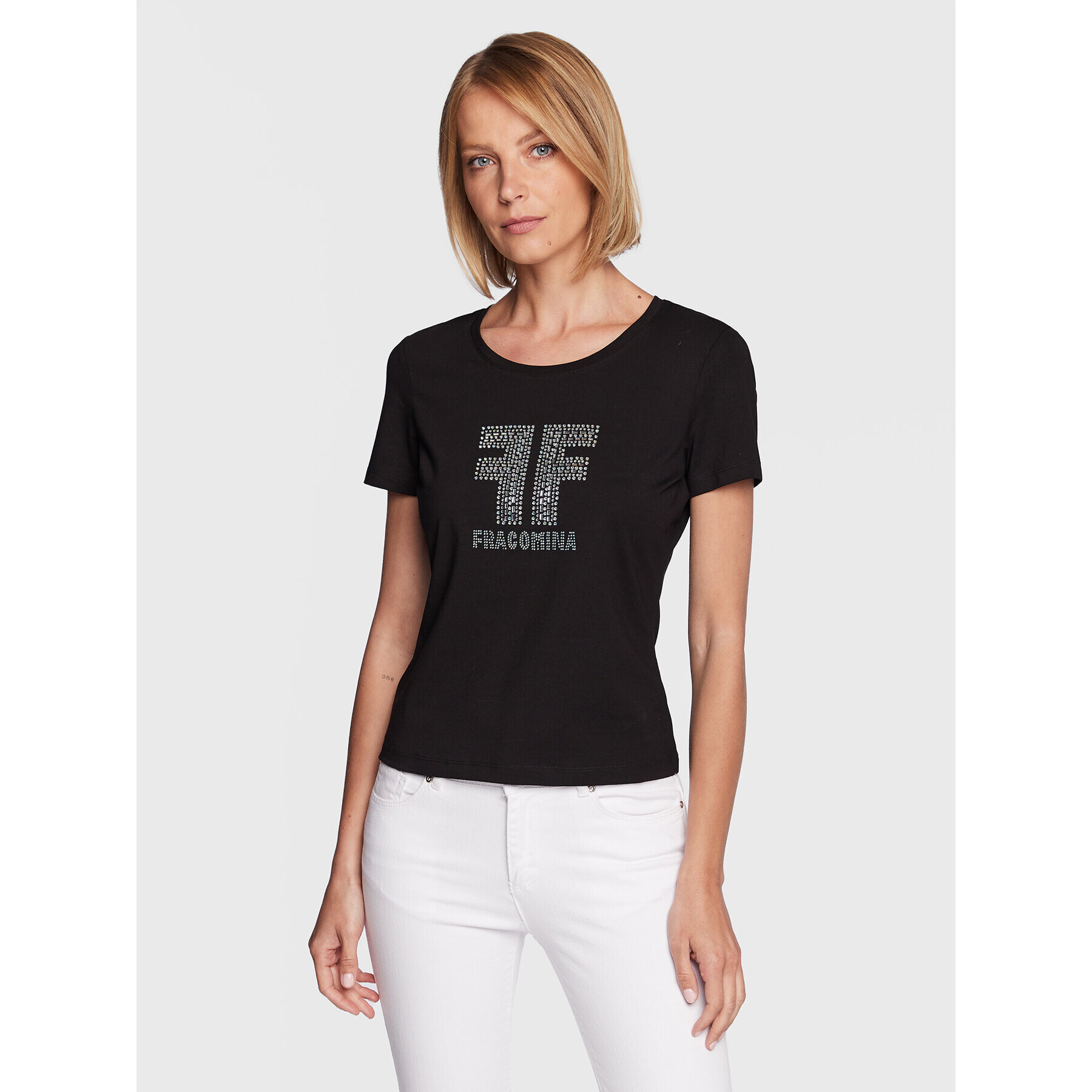 Fracomina T-Shirt FR23ST3002J40108 Černá Regular Fit - Pepit.cz