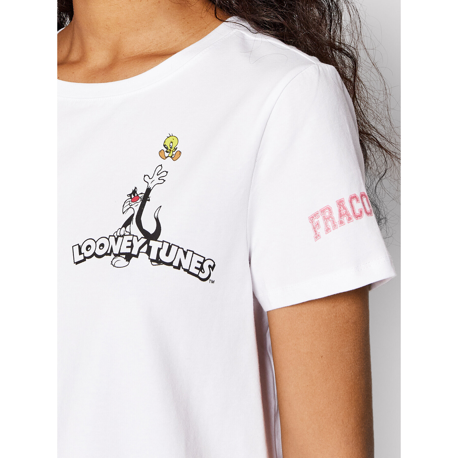 Fracomina T-Shirt LOONEY TUNES FD22ST3004J401N5 Bílá Over Fit - Pepit.cz