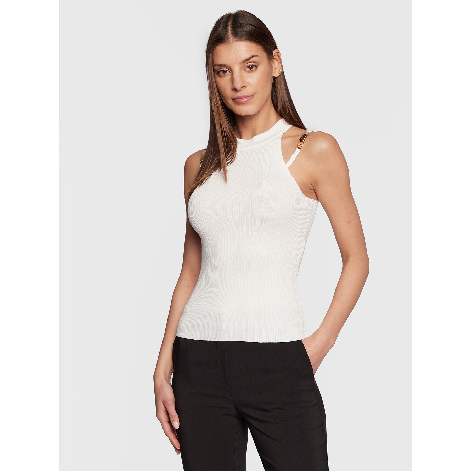 Fracomina Top FR23ST4002K41801 Bílá Slim Fit - Pepit.cz