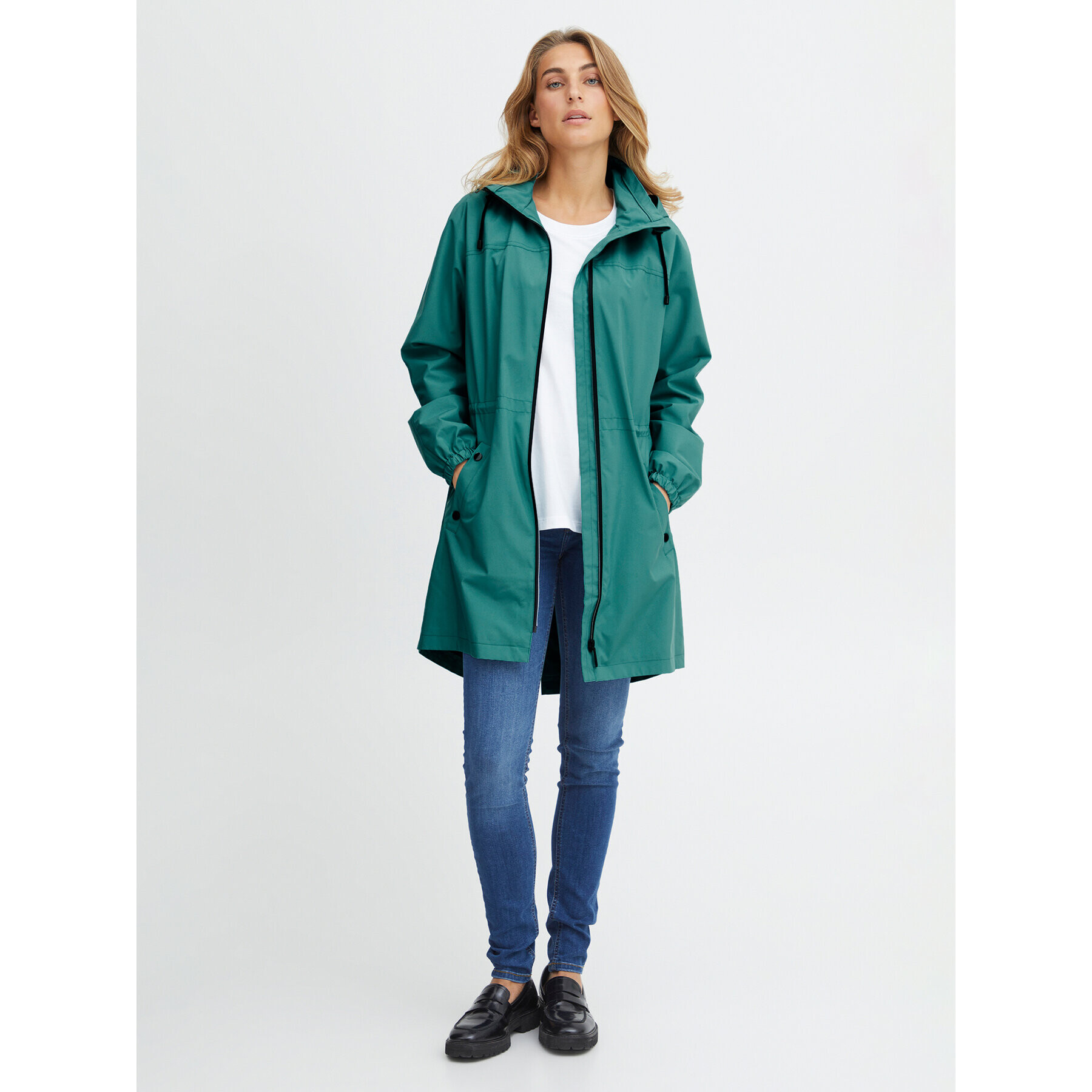 Fransa Parka 20612033 Modrá Relaxed Fit - Pepit.cz