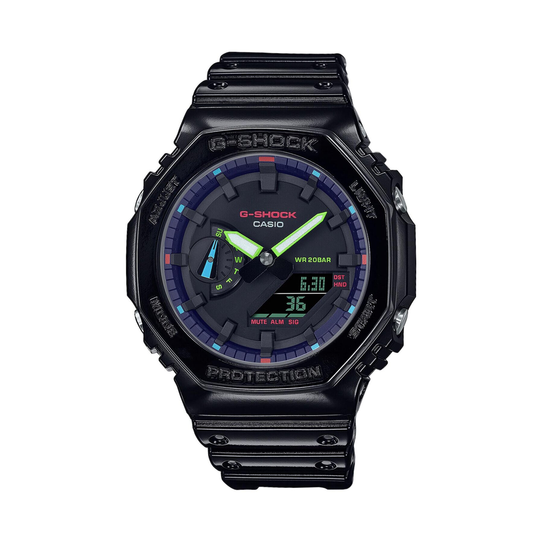 G-Shock Hodinky GA-2100RGB-1AER Černá - Pepit.cz