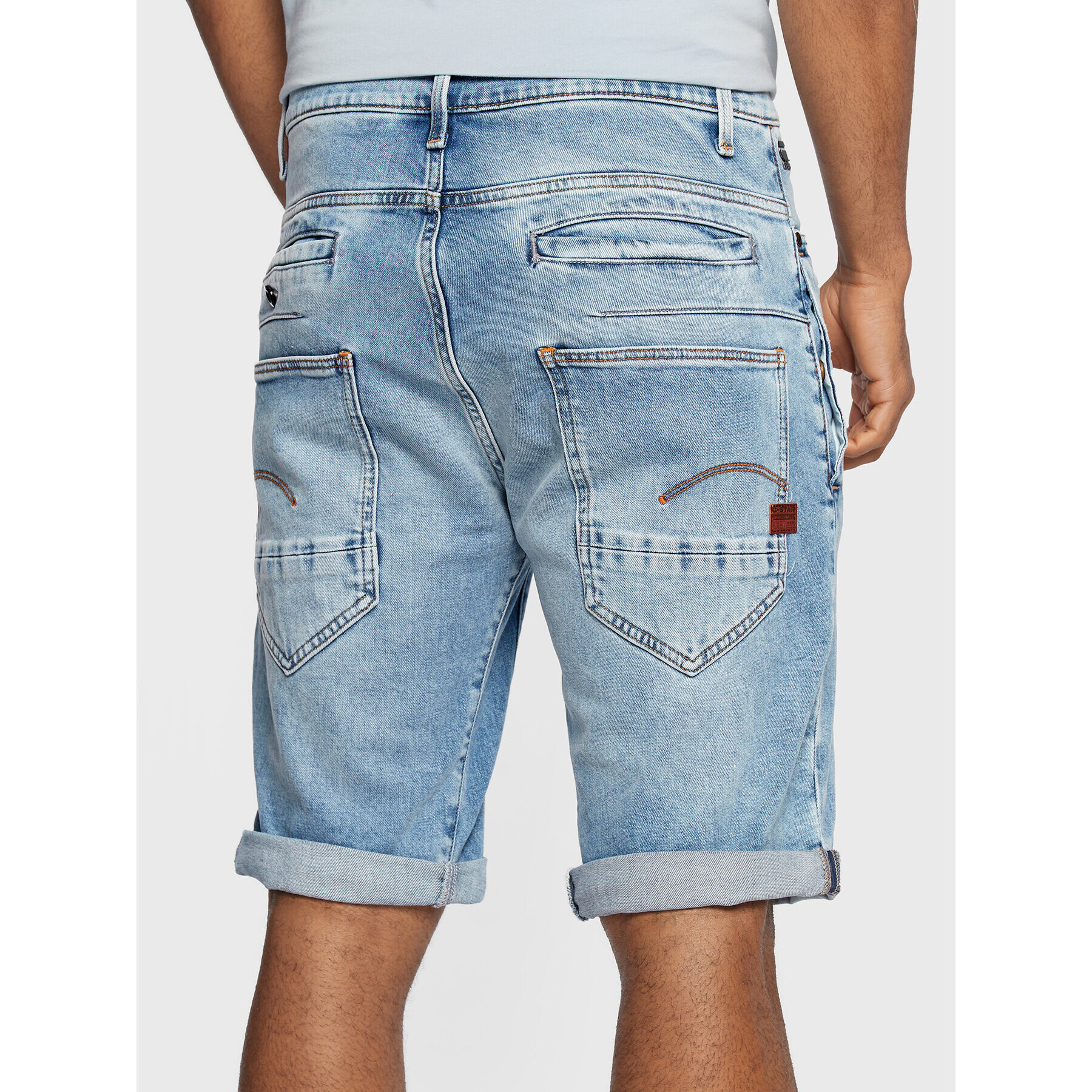 G-Star Raw Džínové šortky D-Staq 3D D10064-C052-8436 Modrá Regular Fit - Pepit.cz