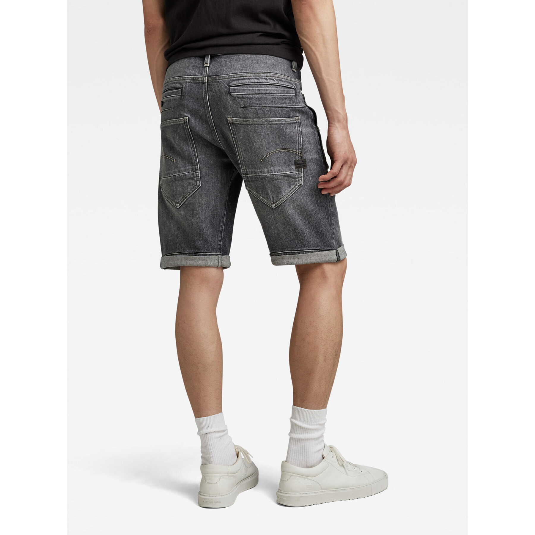 G-Star Raw Džínové šortky D10064-D324-D908 Šedá Slim Fit - Pepit.cz