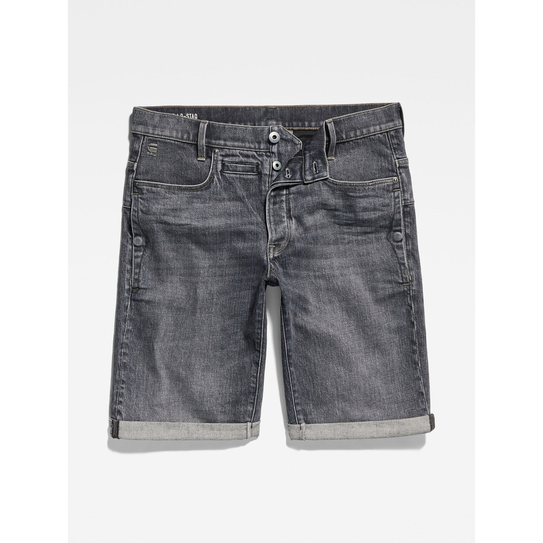 G-Star Raw Džínové šortky D10064-D324-D908 Šedá Slim Fit - Pepit.cz