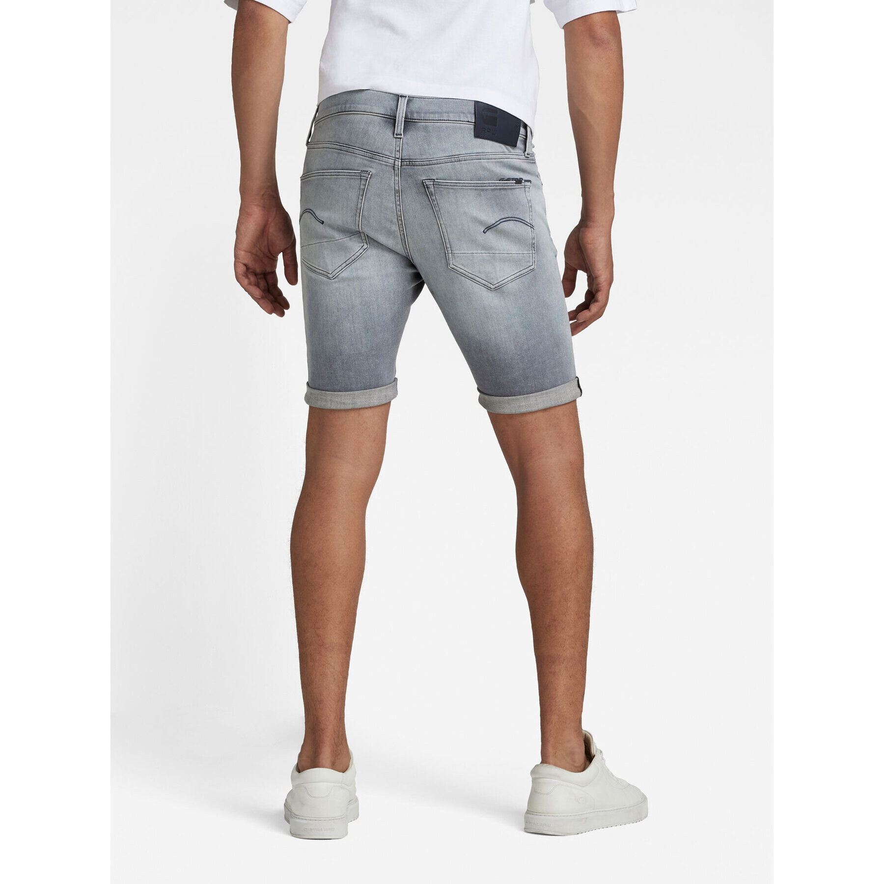 G-Star Raw Džínové šortky D17418-A634-C464 Šedá Slim Fit - Pepit.cz