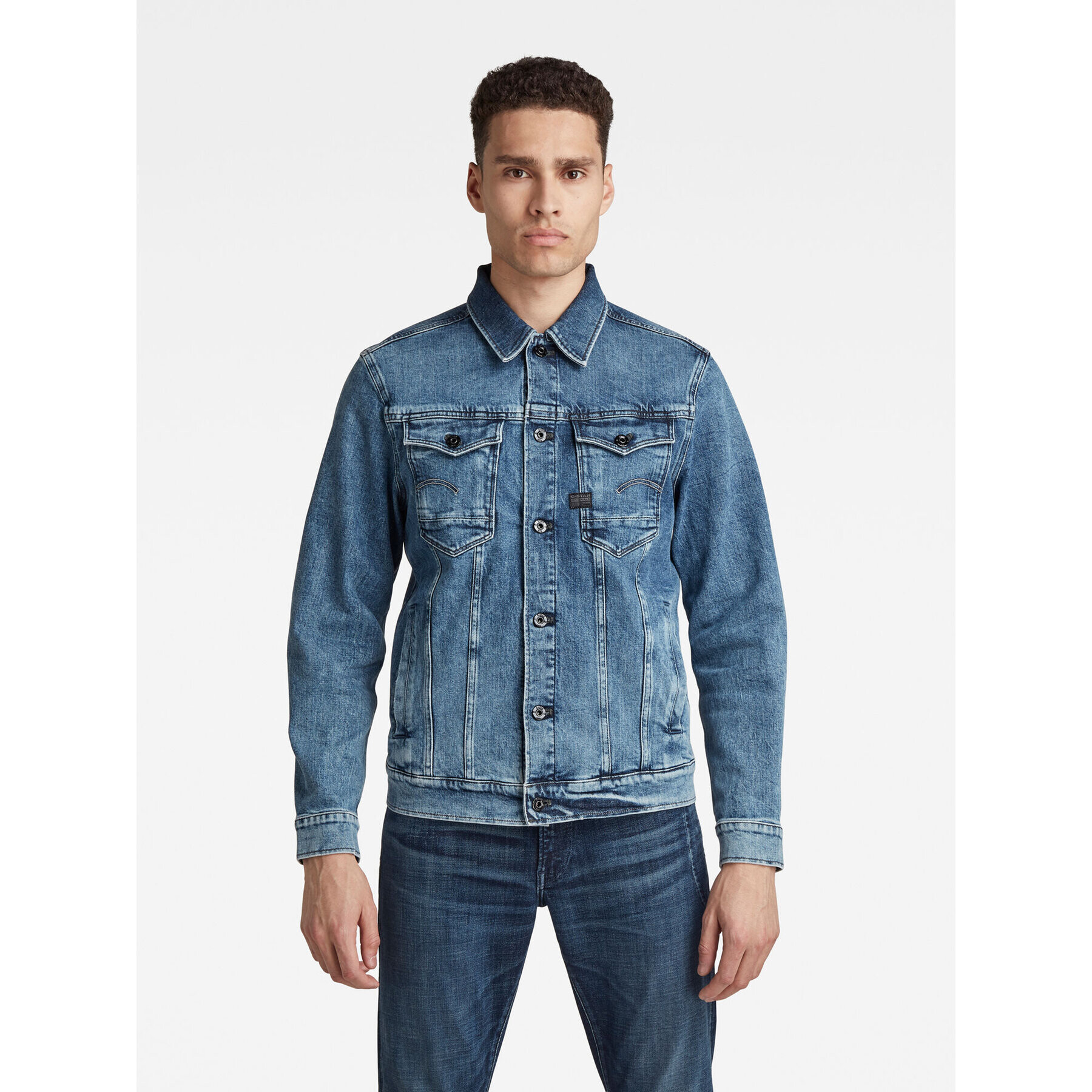 G-Star Raw Jeansová bunda D20086-C911-C767 Modrá Regular Fit - Pepit.cz