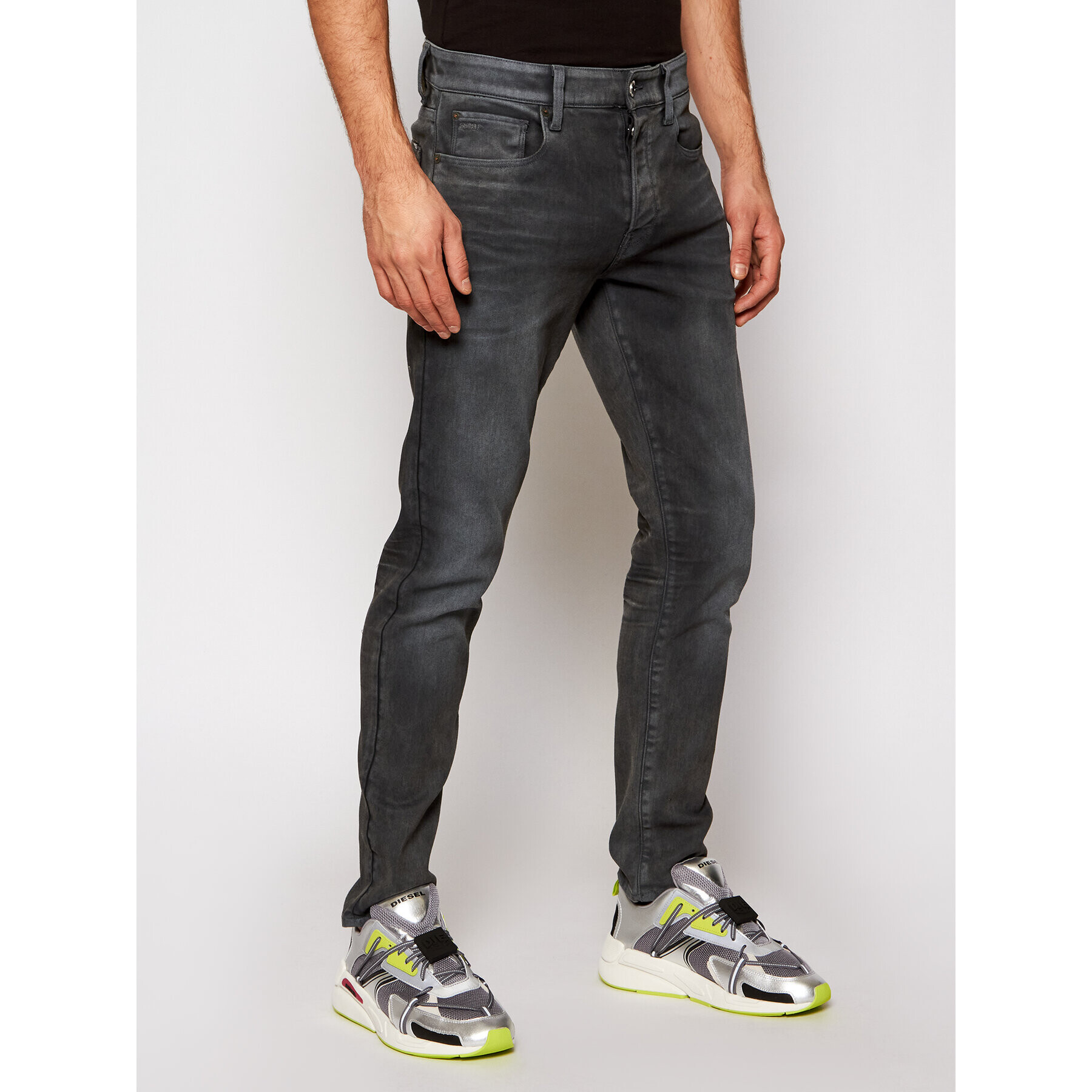 G-Star Raw Jeansy 3301 51001-7863-3143 Šedá Slim Fit - Pepit.cz