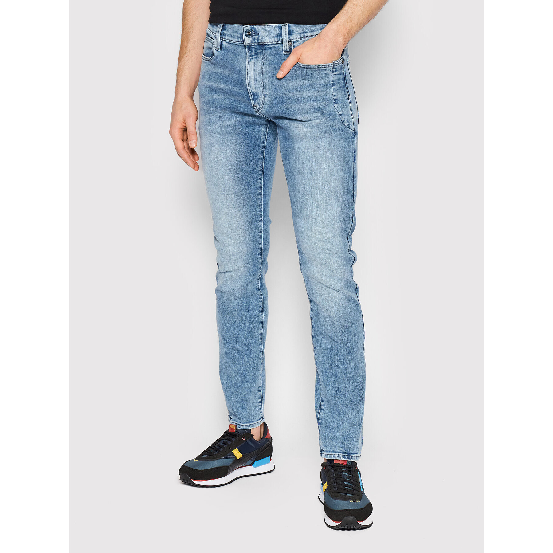 G-Star Raw Jeansy Lancet D17235-C051-8436 Tmavomodrá Skinny Fit - Pepit.cz