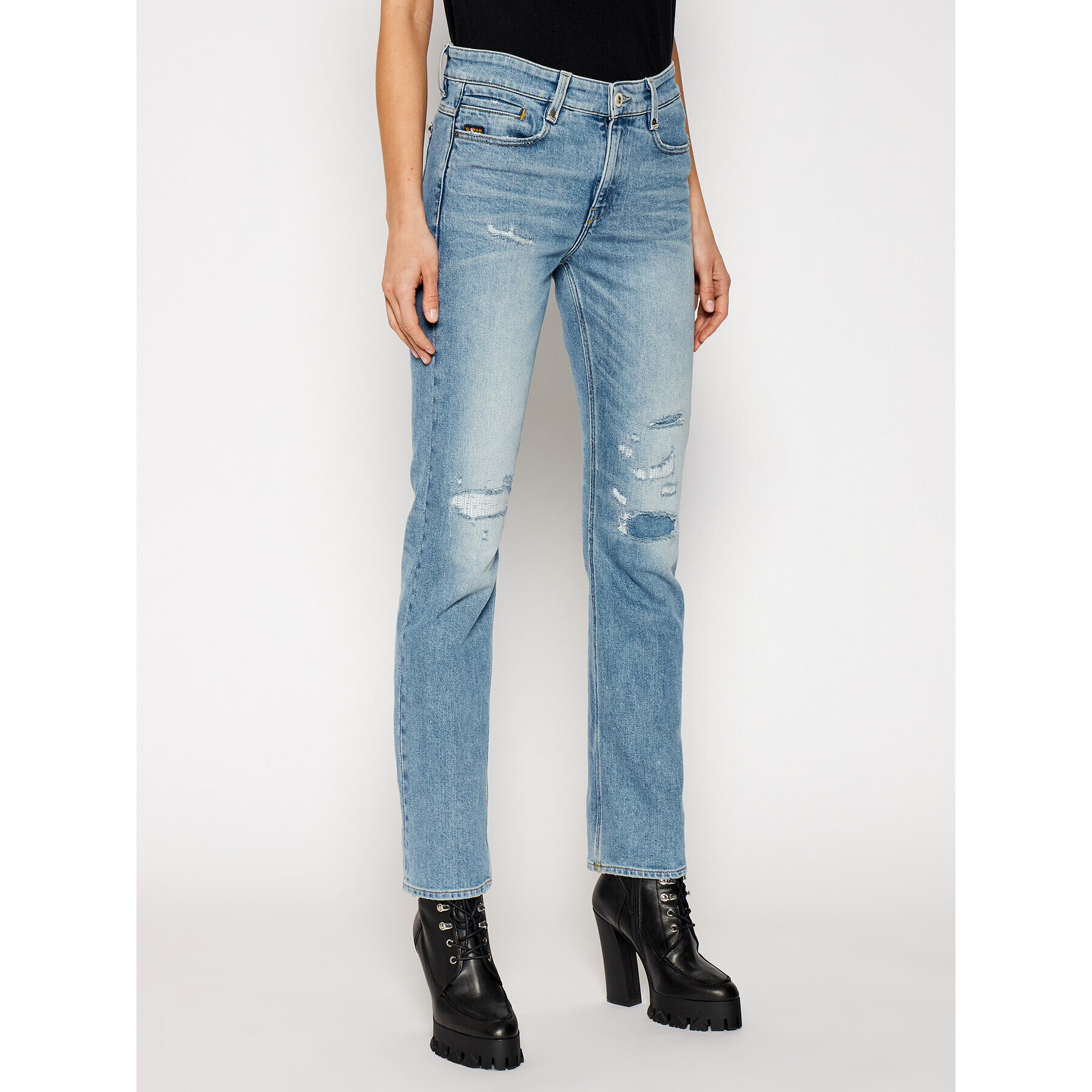 G-Star Raw Jeansy Noxer D17192-B454-C294 Modrá Straight Fit - Pepit.cz