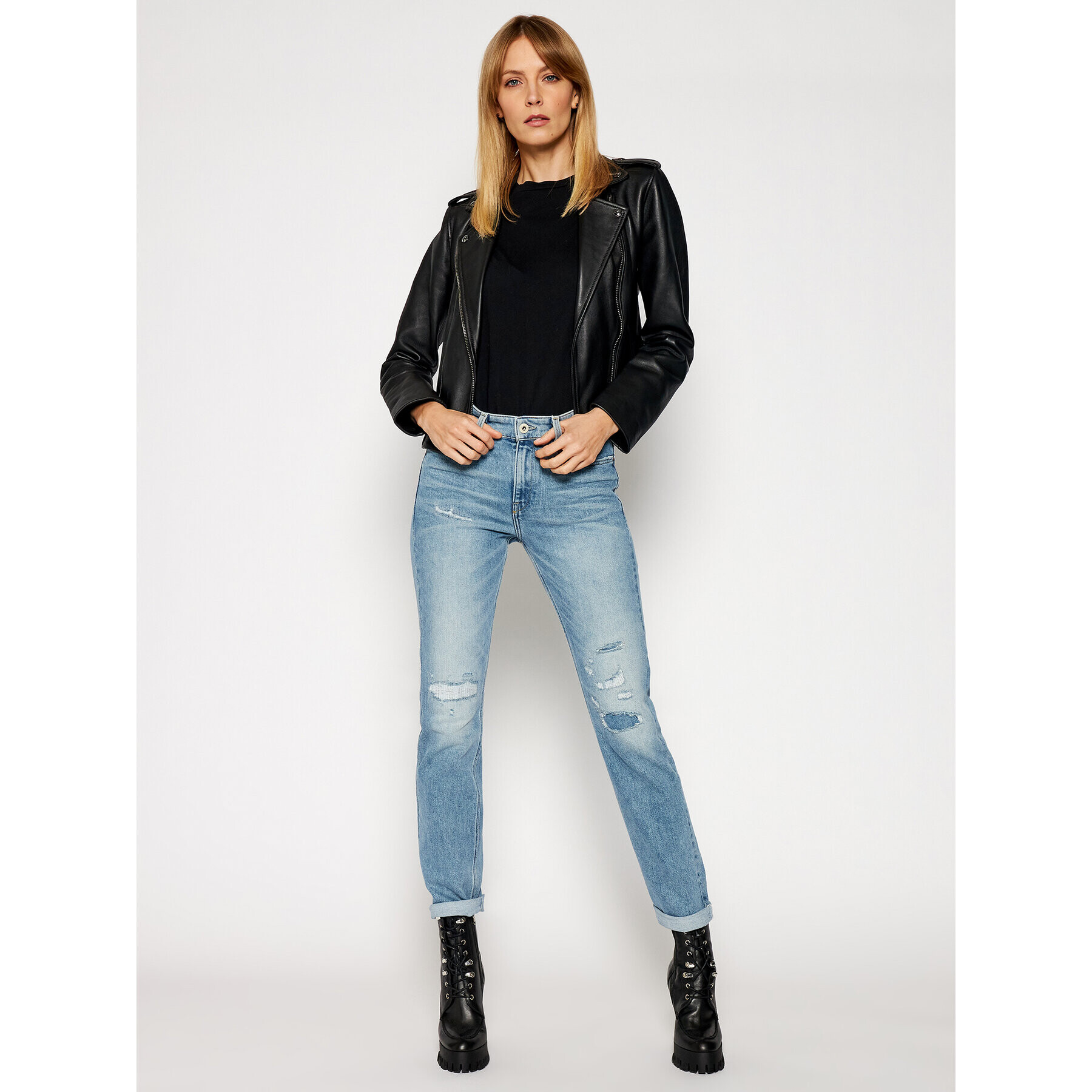 G-Star Raw Jeansy Noxer D17192-B454-C294 Modrá Straight Fit - Pepit.cz