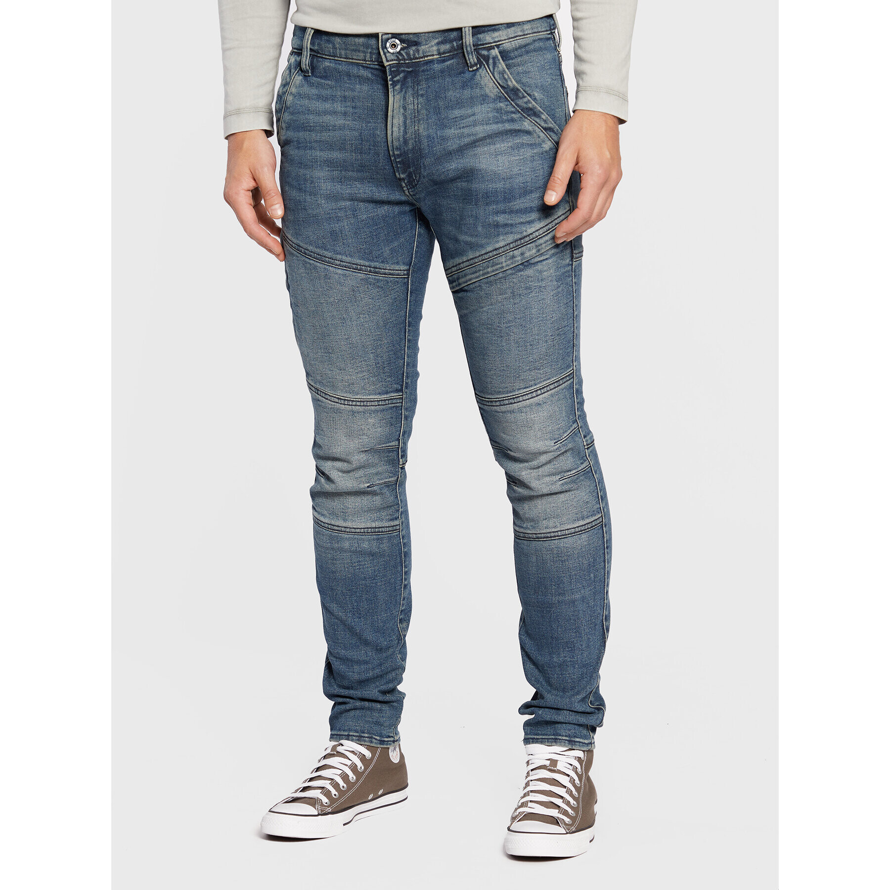 G-Star Raw Jeansy Rackam 3D D06763-C051-C606 Modrá Skinny Fit - Pepit.cz