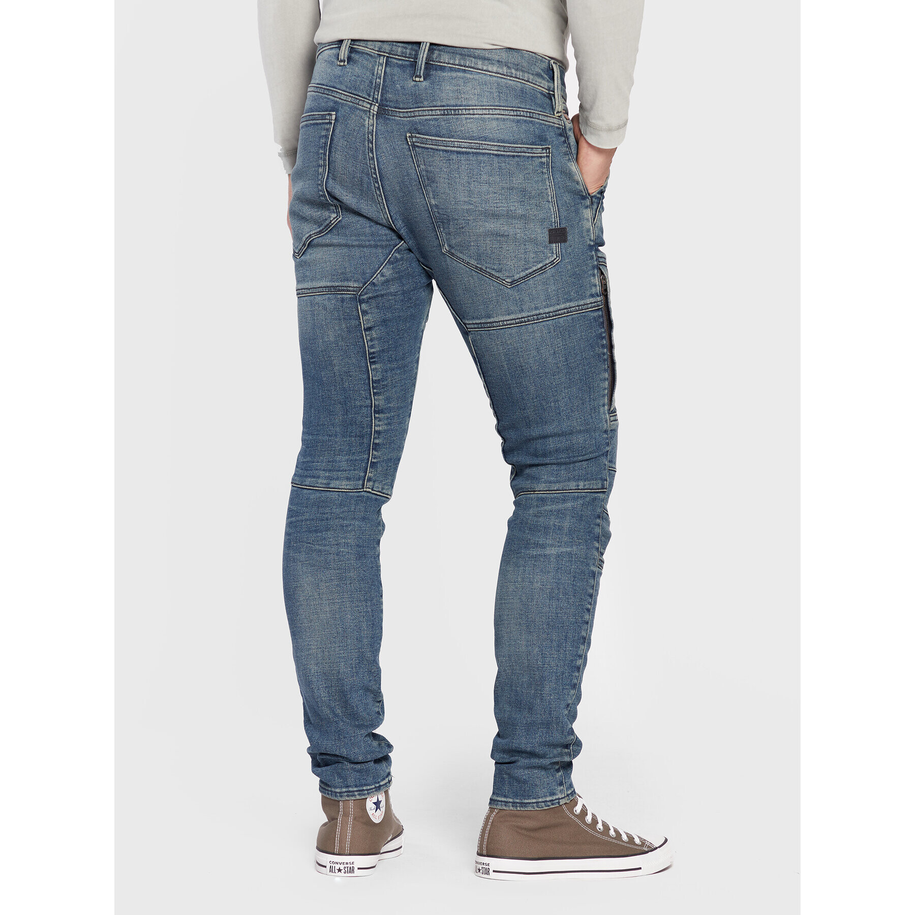 G-Star Raw Jeansy Rackam 3D D06763-C051-C606 Modrá Skinny Fit - Pepit.cz