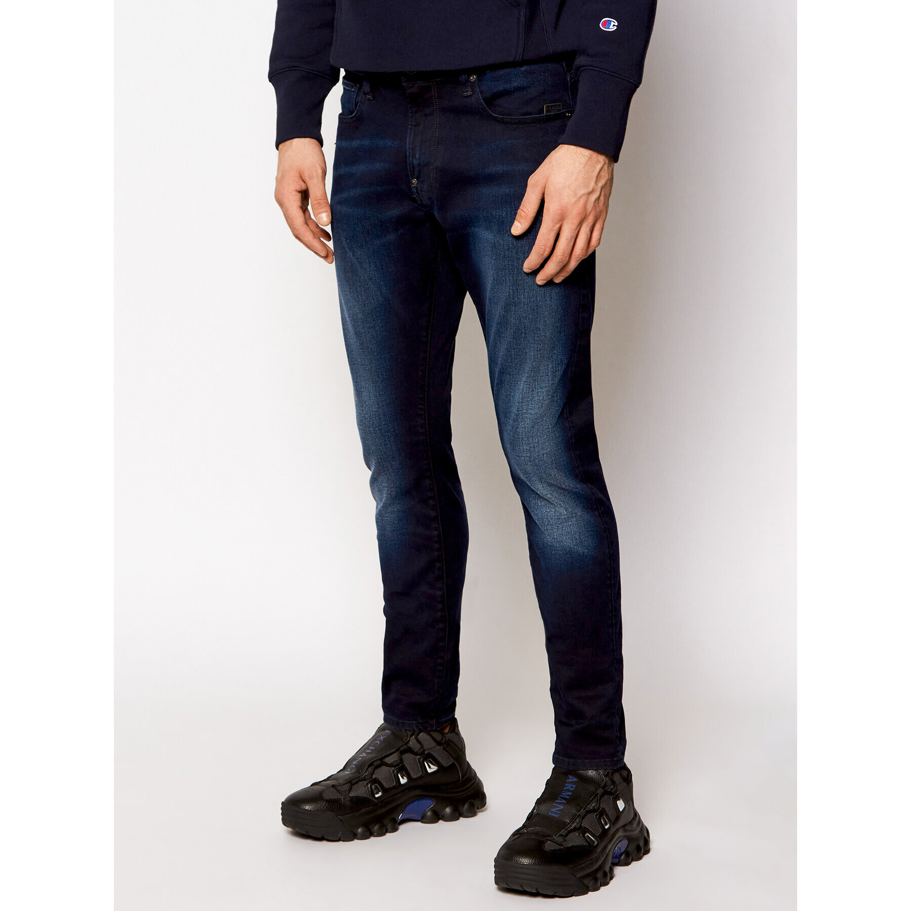 G-Star Raw Jeansy Revend 51010-6590-89 Tmavomodrá Skinny Fit - Pepit.cz