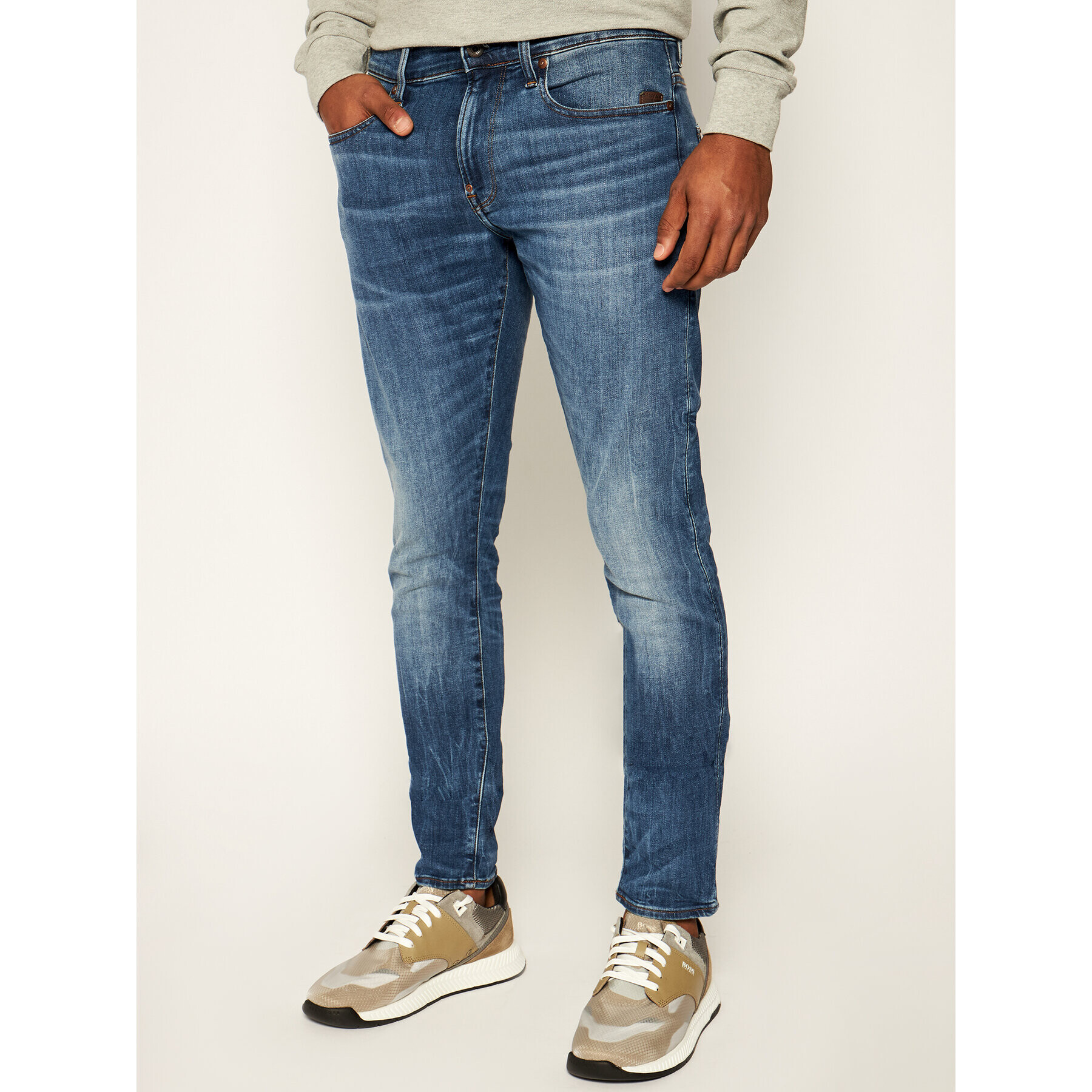 G-Star Raw Jeansy Revend 51010-8968-6028 Tmavomodrá Skinny Fit - Pepit.cz