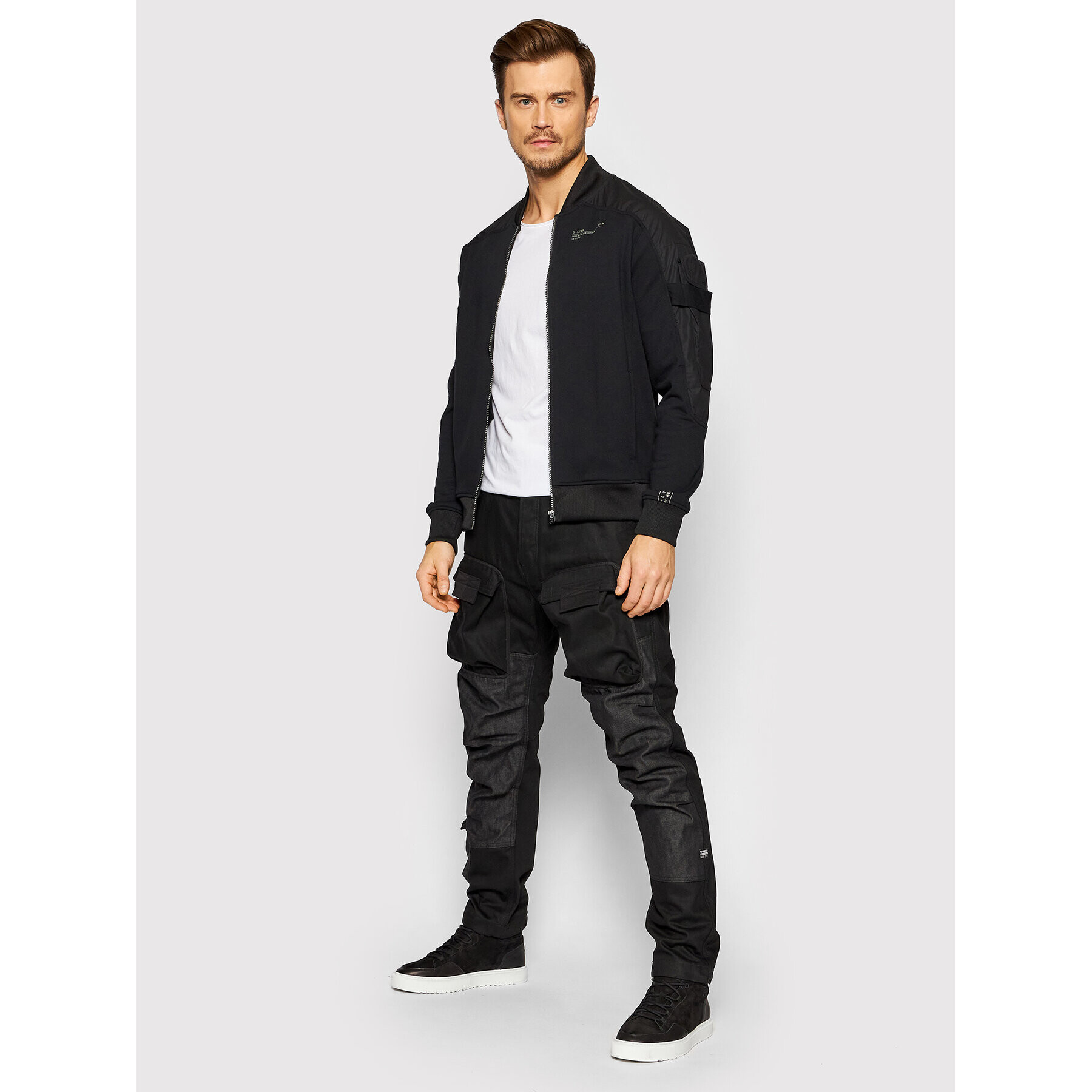 G-Star Raw Kalhoty z materiálu Cargo D20621-C526-A810 Černá Straight Fit - Pepit.cz