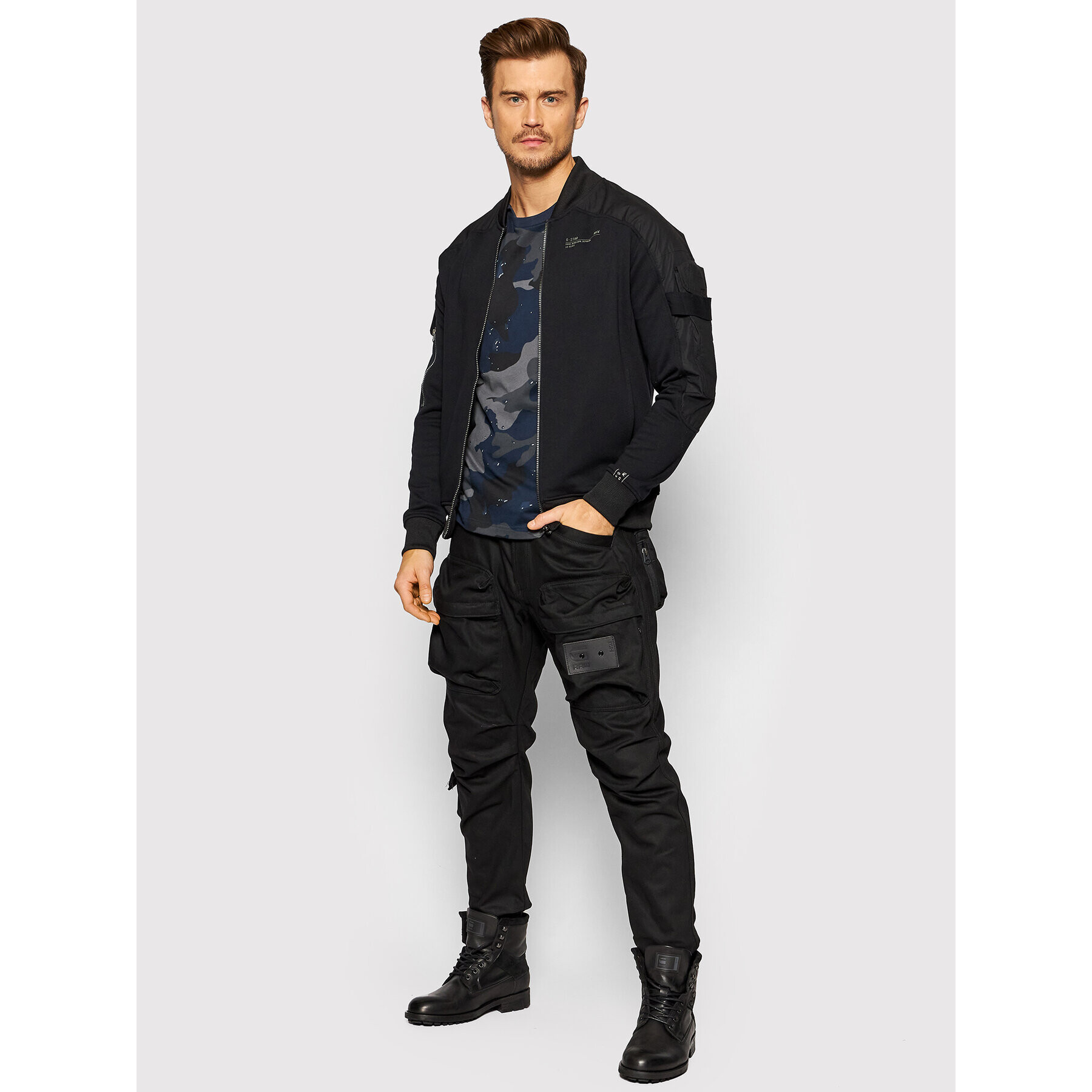 G-Star Raw Kalhoty z materiálu Cargo D20625-C526-A810 Černá Relaxed Fit - Pepit.cz