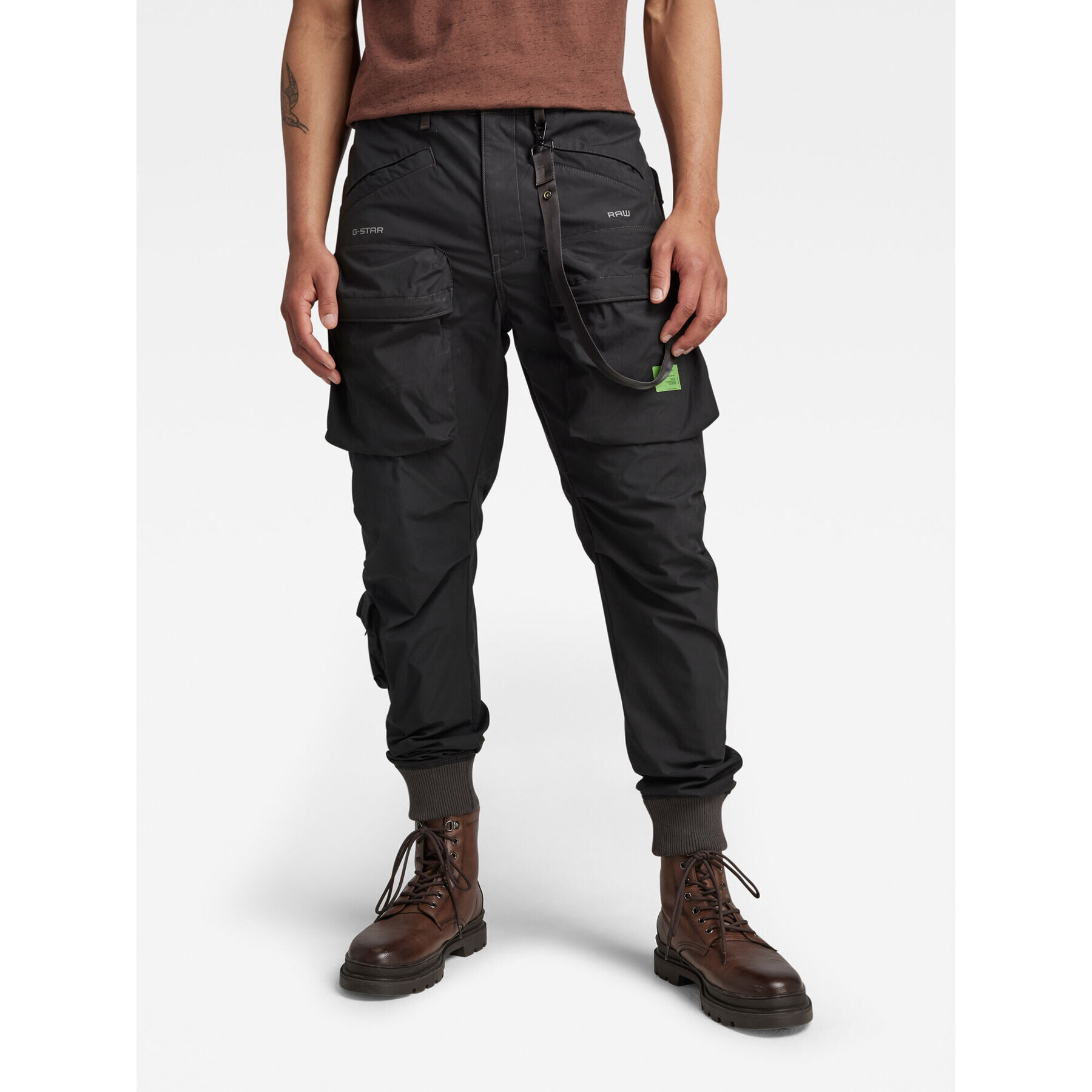 G-Star Raw Kalhoty z materiálu D19706-A790-6484 Černá Tapered Fit - Pepit.cz