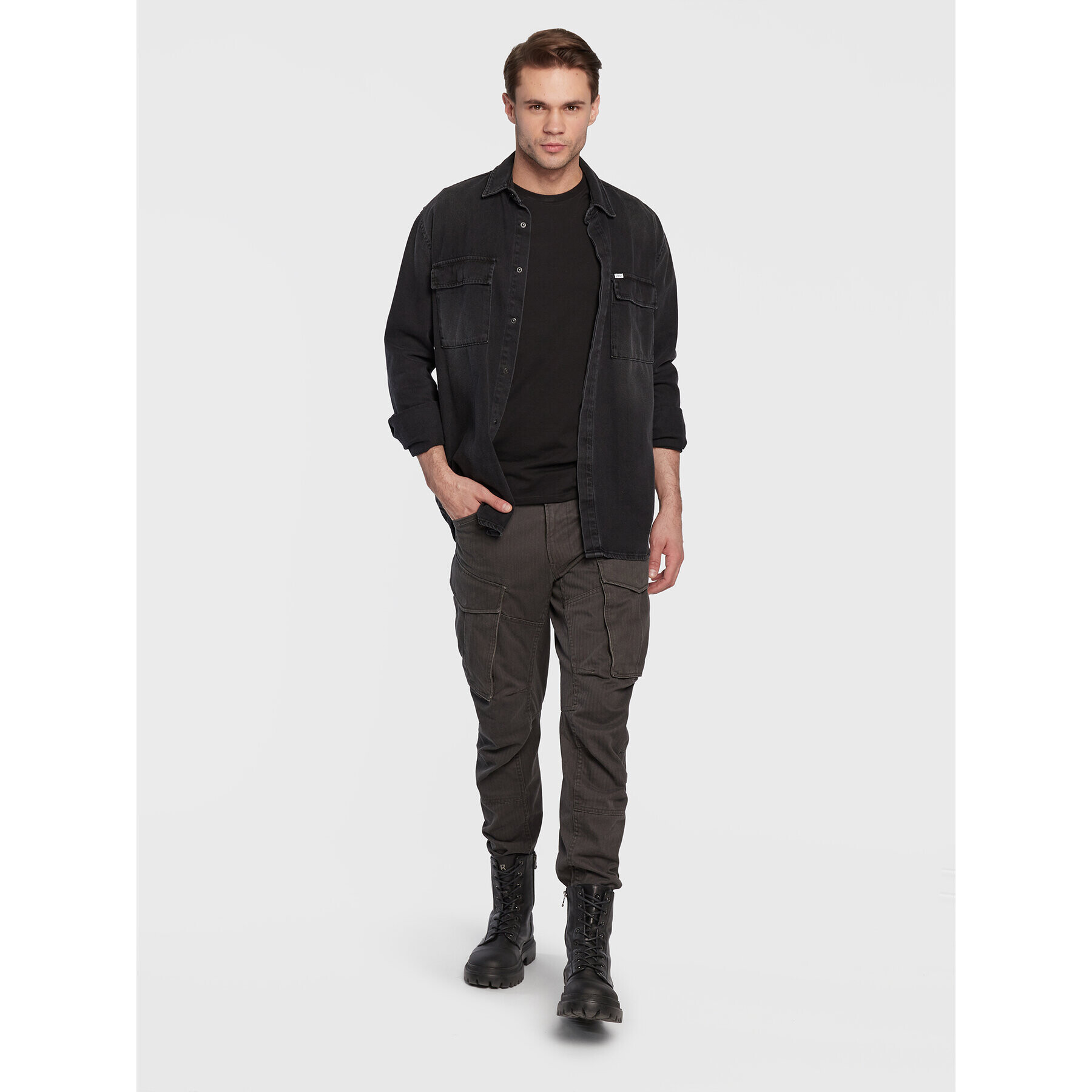 G-Star Raw Kalhoty z materiálu Rovic D02190-C893-5812 Šedá Regular Fit - Pepit.cz