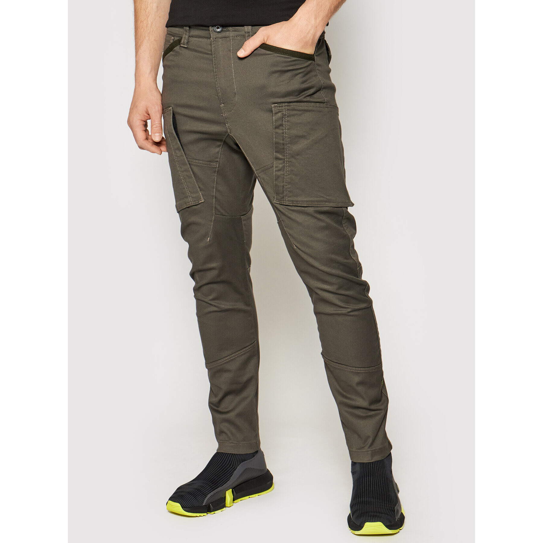 G-Star Raw Kalhoty z materiálu Zip Pkt 3D D18928-C105-2210 Šedá Skinny Fit - Pepit.cz