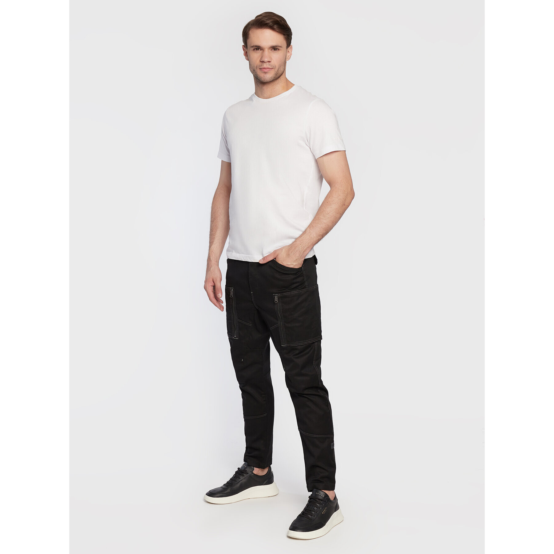 G-Star Raw Kalhoty z materiálu Zip Pocket 3D D21975-C105-6484 Černá Skinny Fit - Pepit.cz