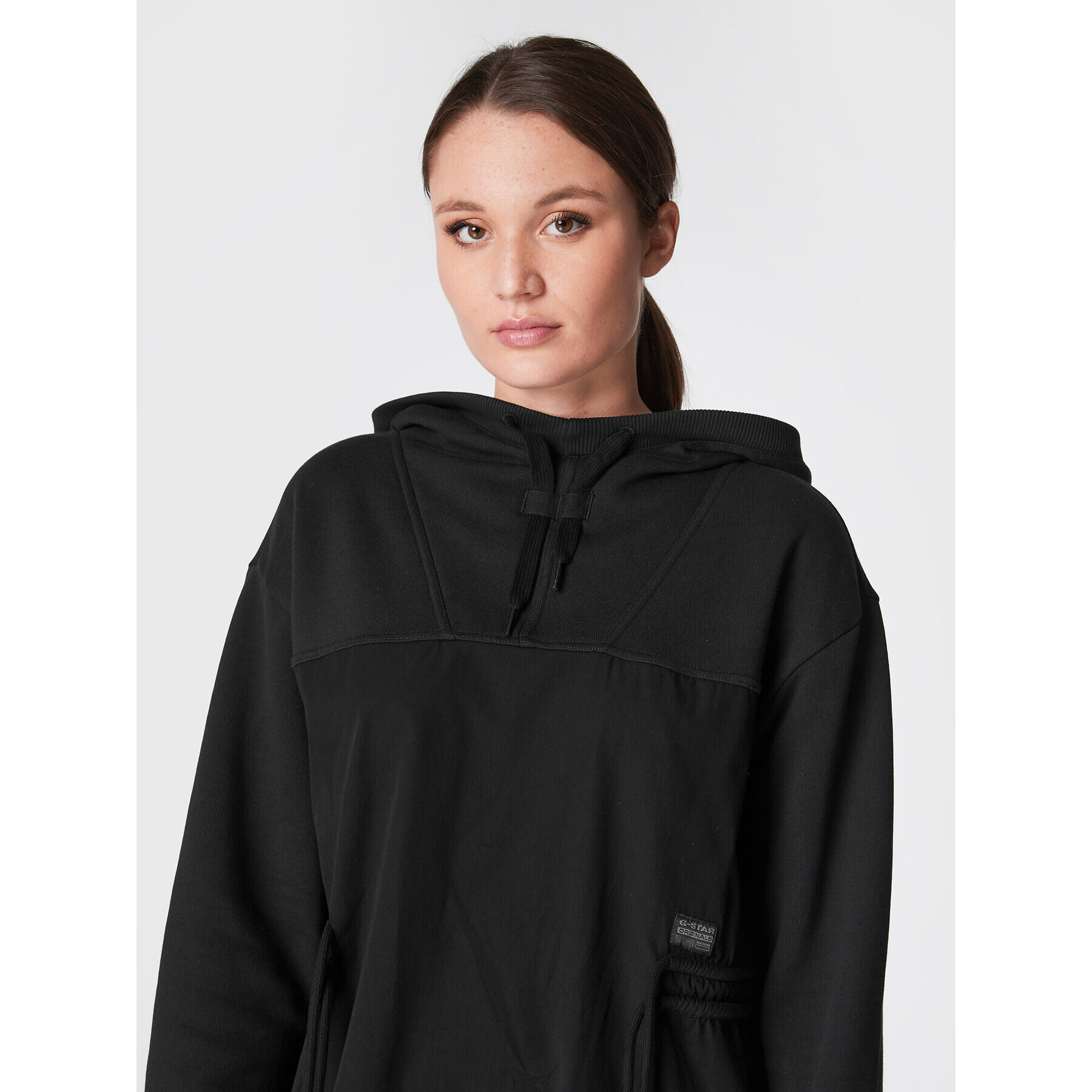 G-Star Raw Každodenní šaty Anorak D22368-D165-D301 Černá Regular Fit - Pepit.cz