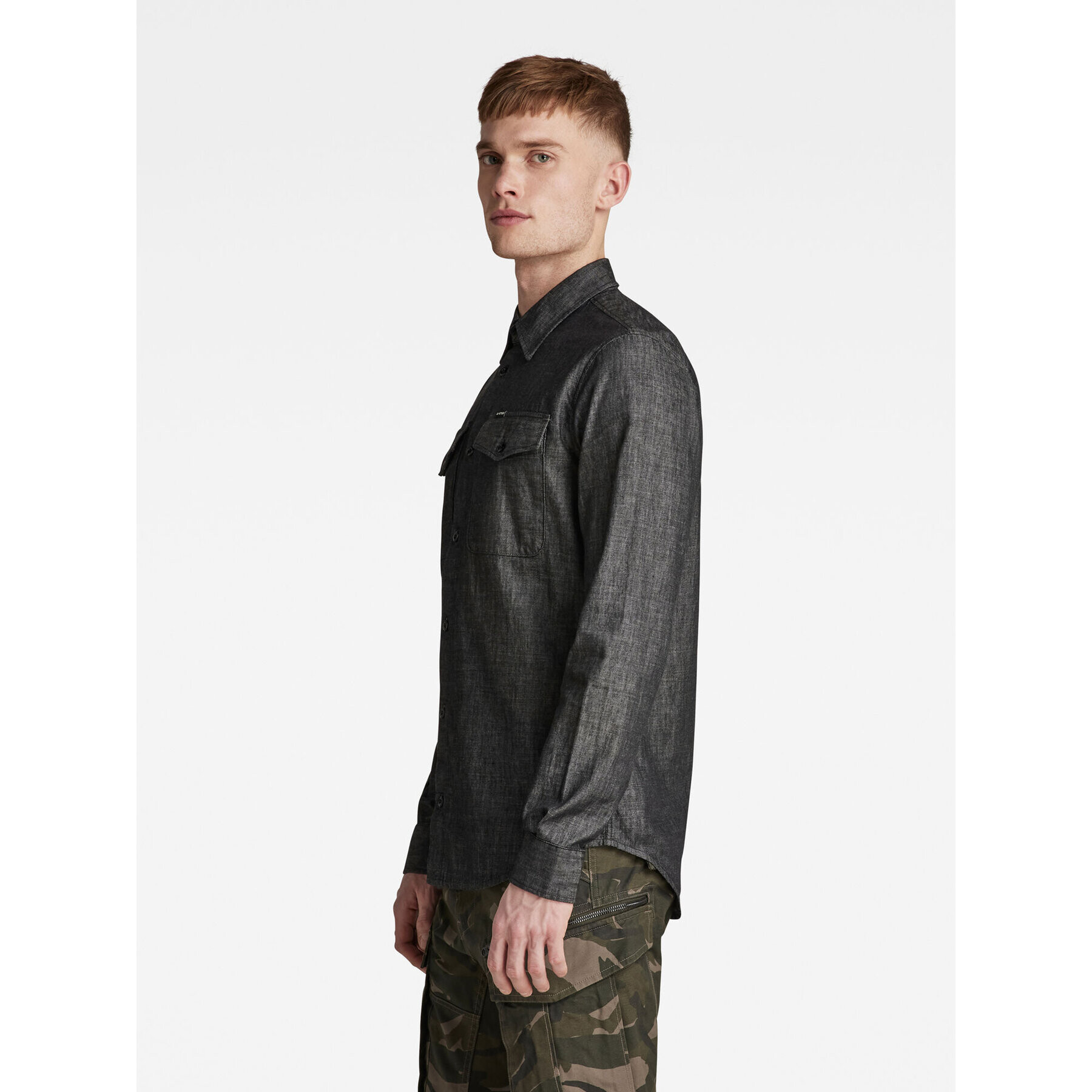 G-Star Raw Košile D20165-D195-A814 Šedá Slim Fit - Pepit.cz