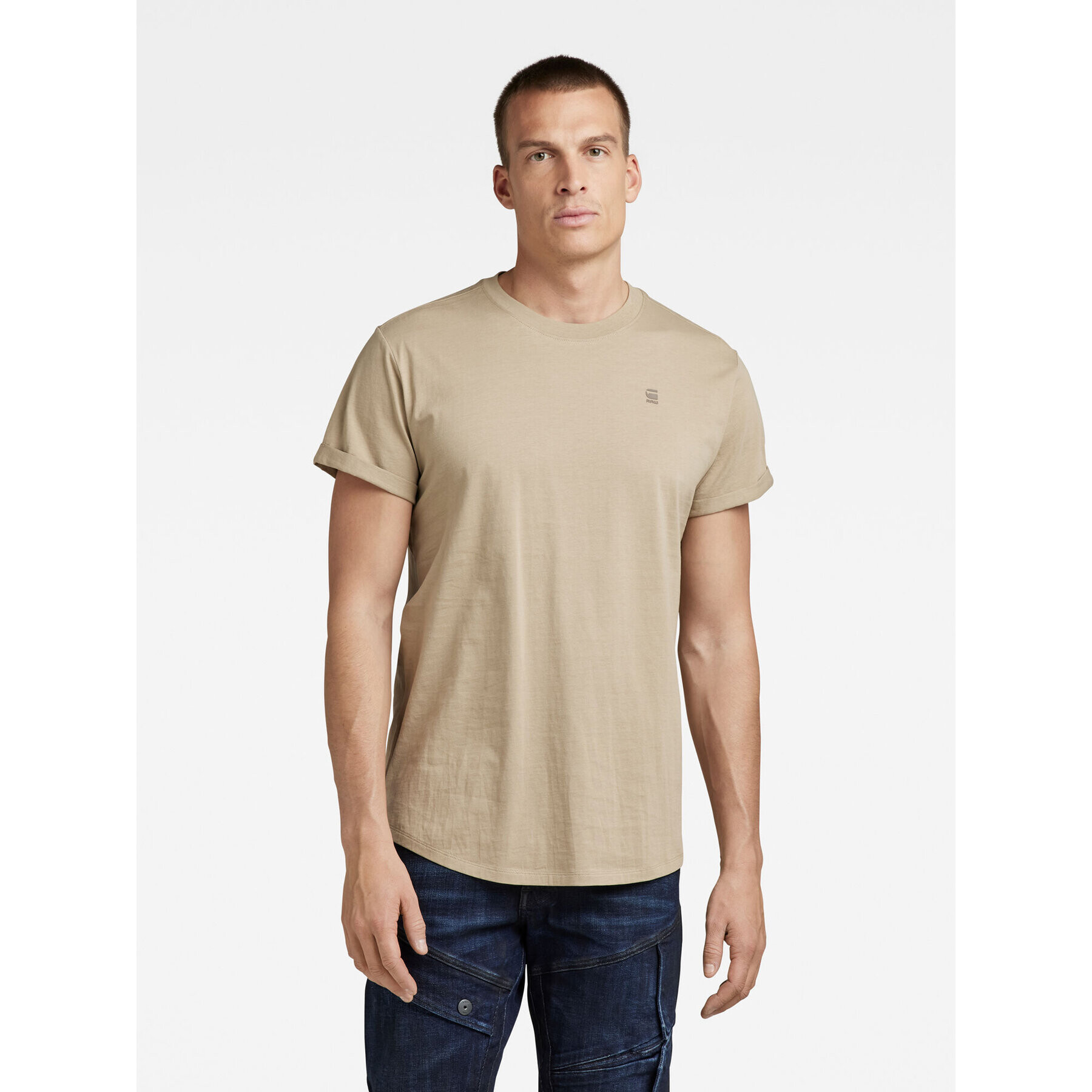 G-Star Raw T-Shirt D16396-B353-C941 Béžová Regular Fit - Pepit.cz