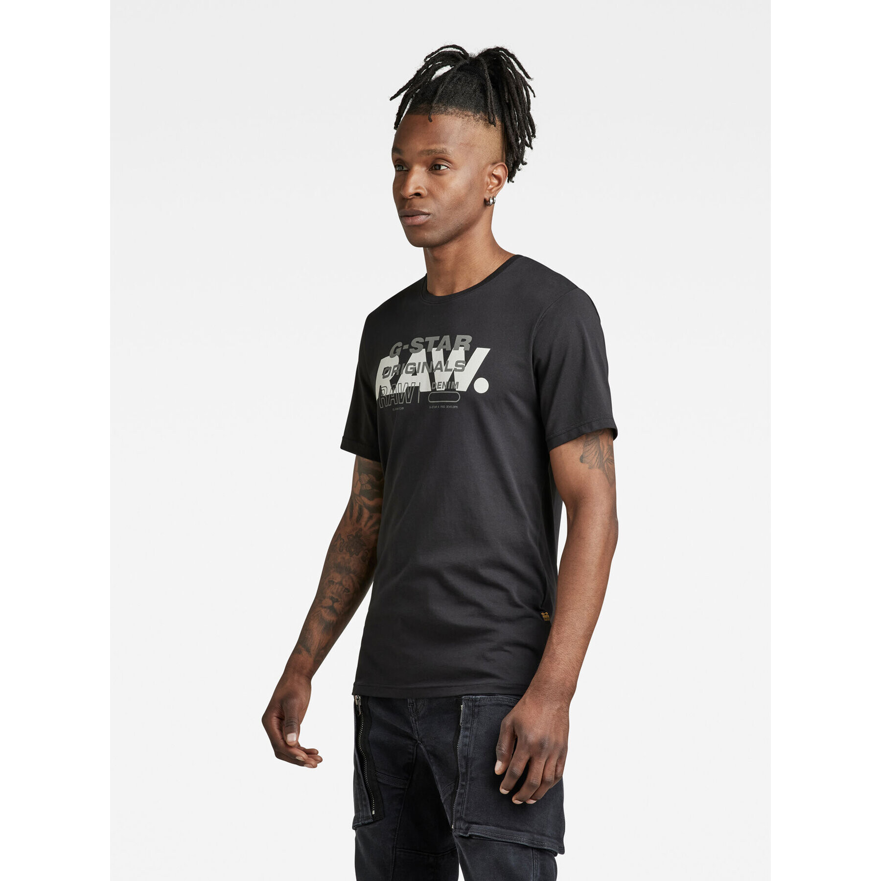 G-Star Raw T-Shirt D22202-336-6484 Černá Slim Fit - Pepit.cz