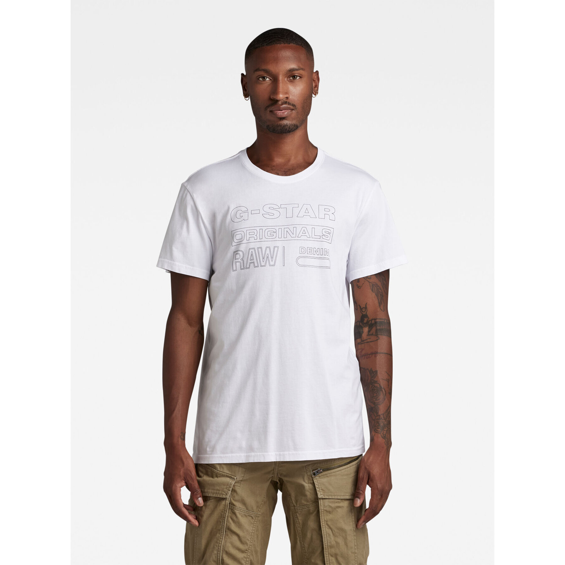 G-Star Raw T-Shirt D22775-C506-110 Bílá Regular Fit - Pepit.cz