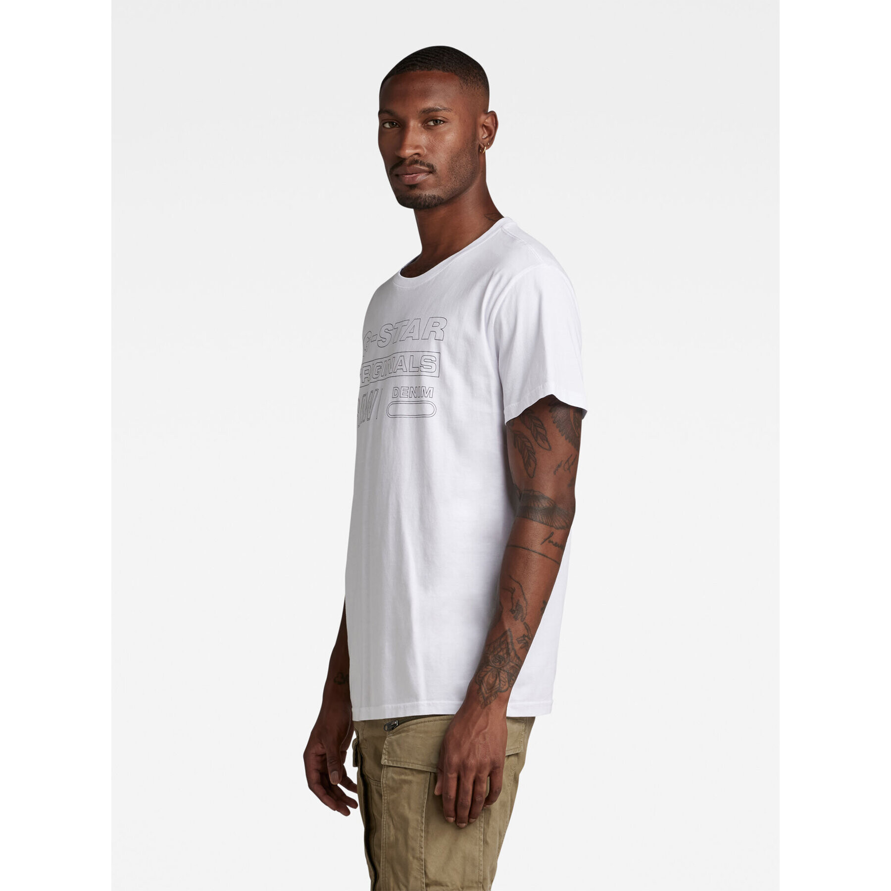 G-Star Raw T-Shirt D22775-C506-110 Bílá Regular Fit - Pepit.cz