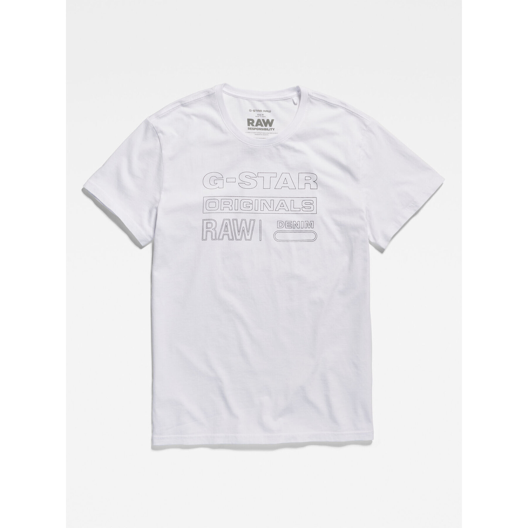 G-Star Raw T-Shirt D22775-C506-110 Bílá Regular Fit - Pepit.cz